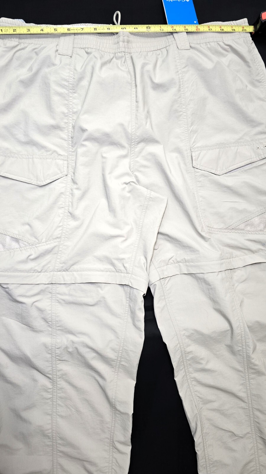 Columbia PFG Fishing Gear Convertible Pants - Beige - Sz XXL - Inseam 32".