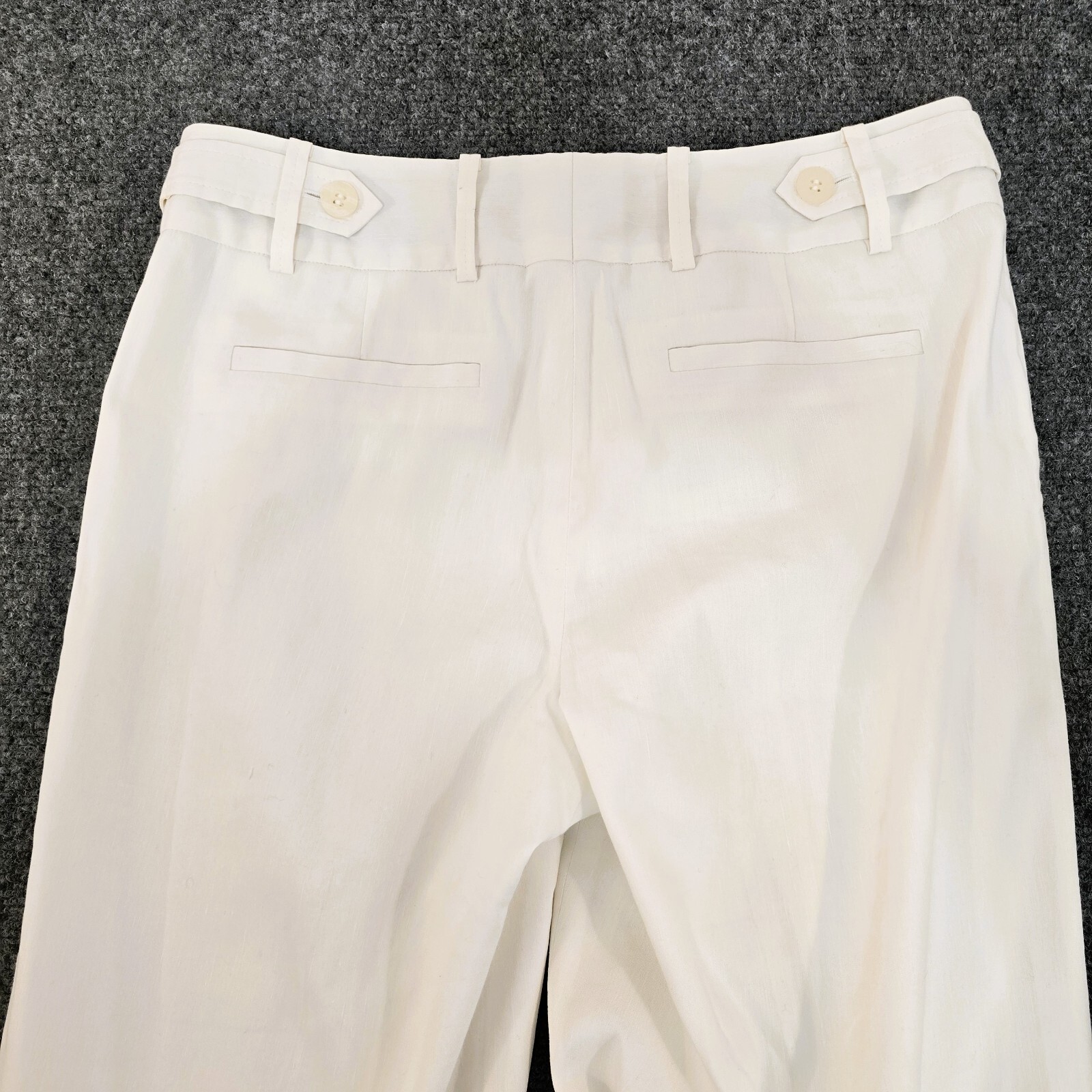 CLASSIQUES ENTIER Women’s White Linen Blend Dress Pants - Size 4 X 34 Tall