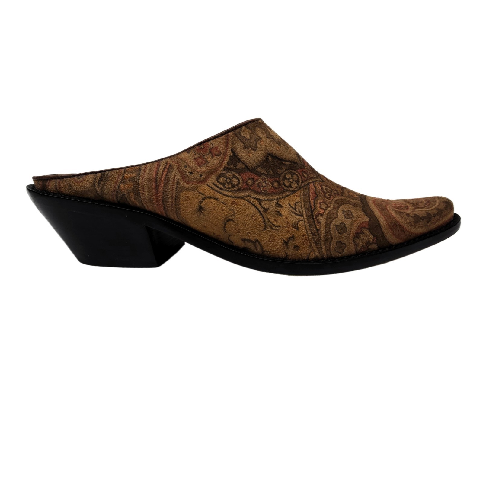 Matisse Southwestern Paisley Suede Mules Women’s 9 – Boho Country Slip-On
