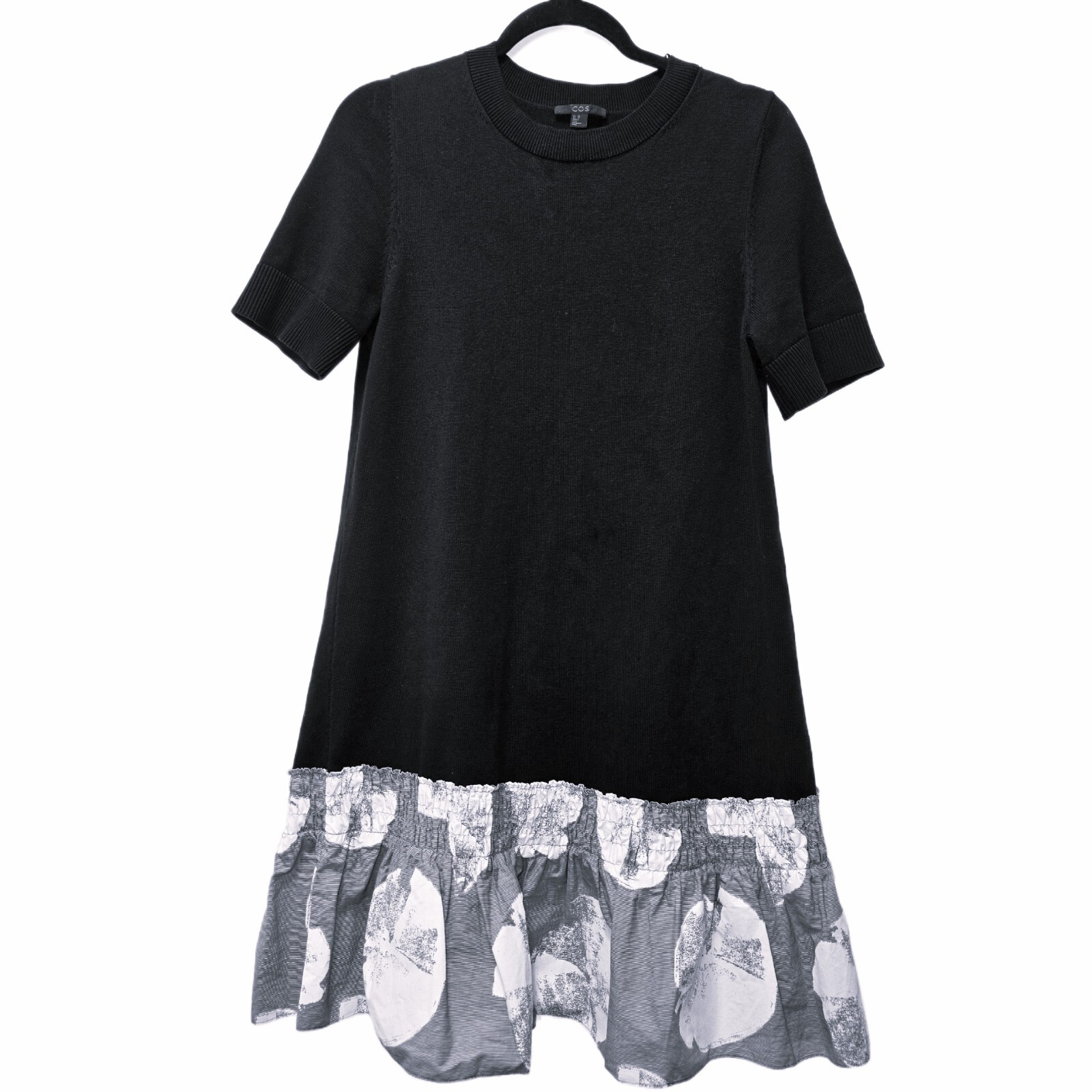 COS Women’s Smocked Panel A-Line Dress – Black, Size XS