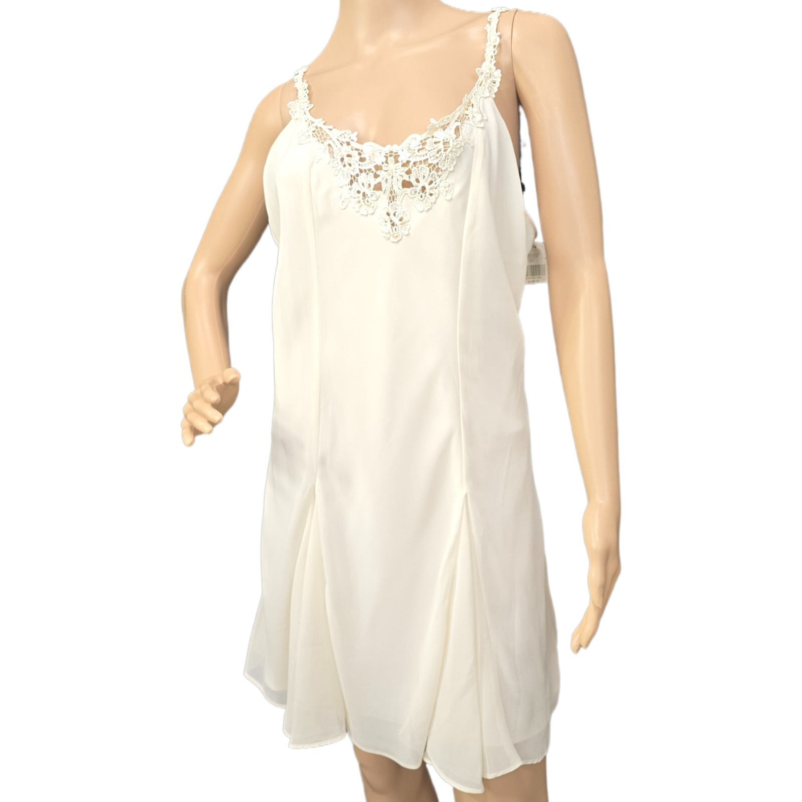 NWT VALERIE STEVENS NIGHTGOWN & ROBE SET, CREAM, SIZE S