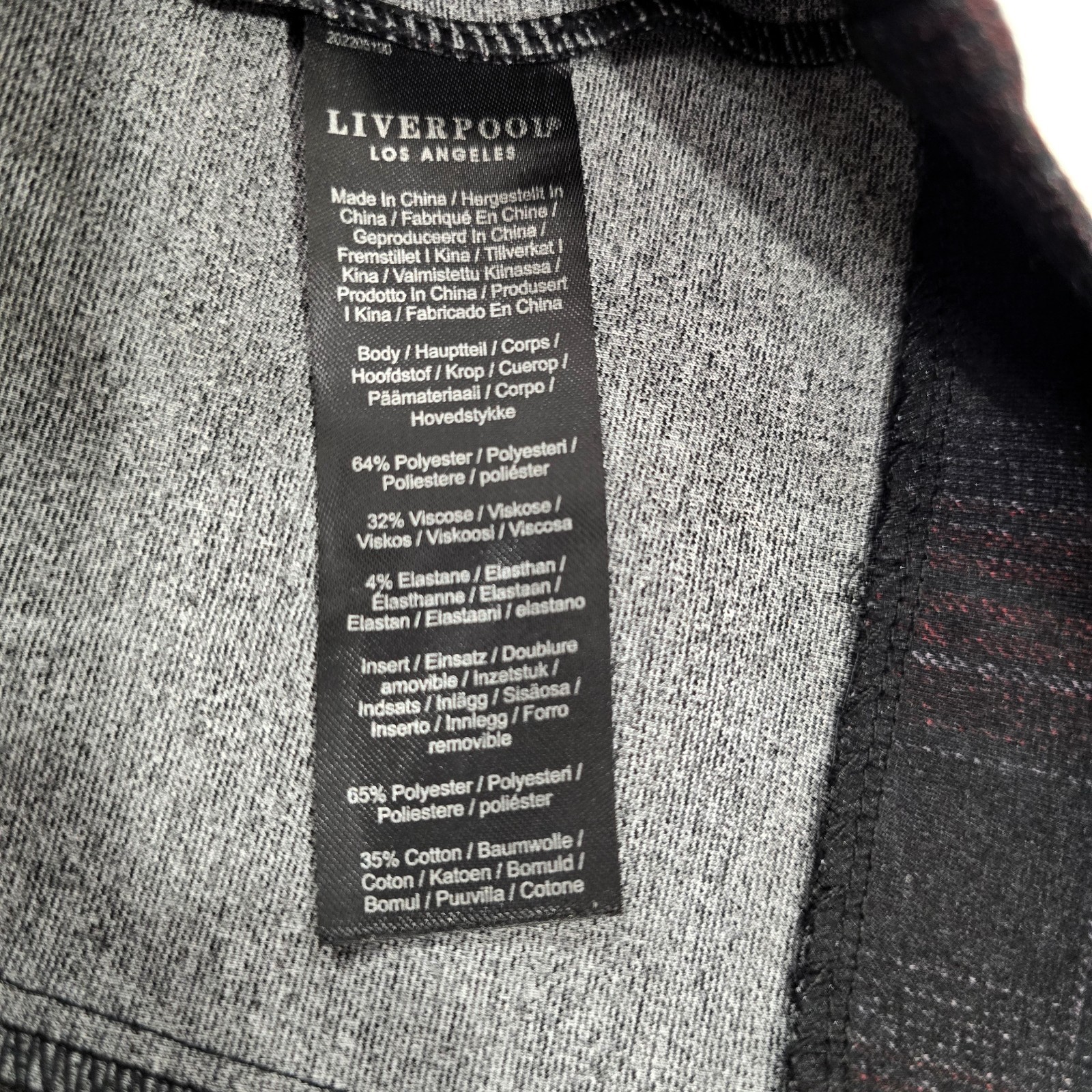 Liverpool LA Burgundy Plaid Boyfriend Blazer Size S with Removable Hoodie