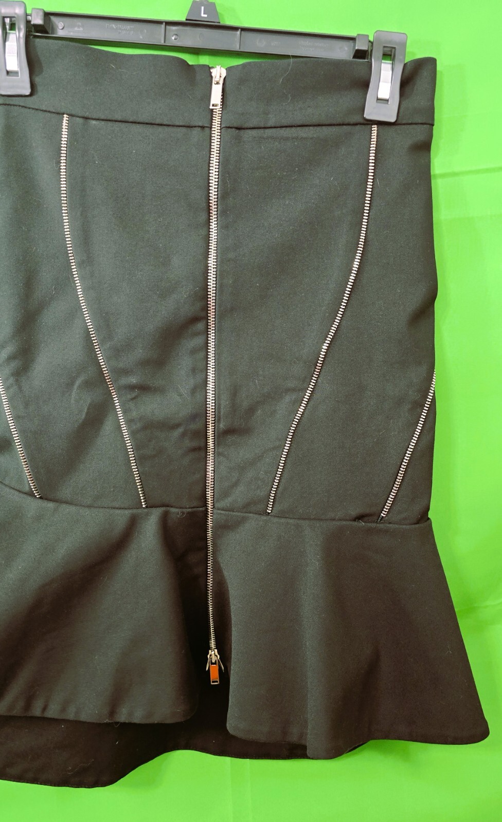 ZARA Mid-length Pencil Skirt (Size XS): Peplum Hem with Zipper Details