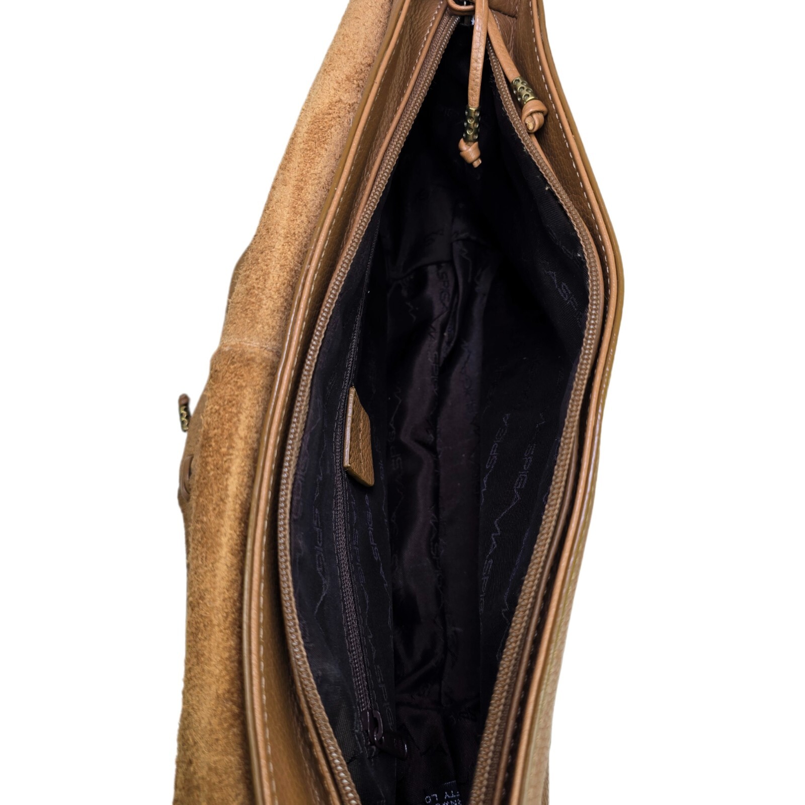 Via Spiga Genuine Leather Shoulder Bag - Caramel