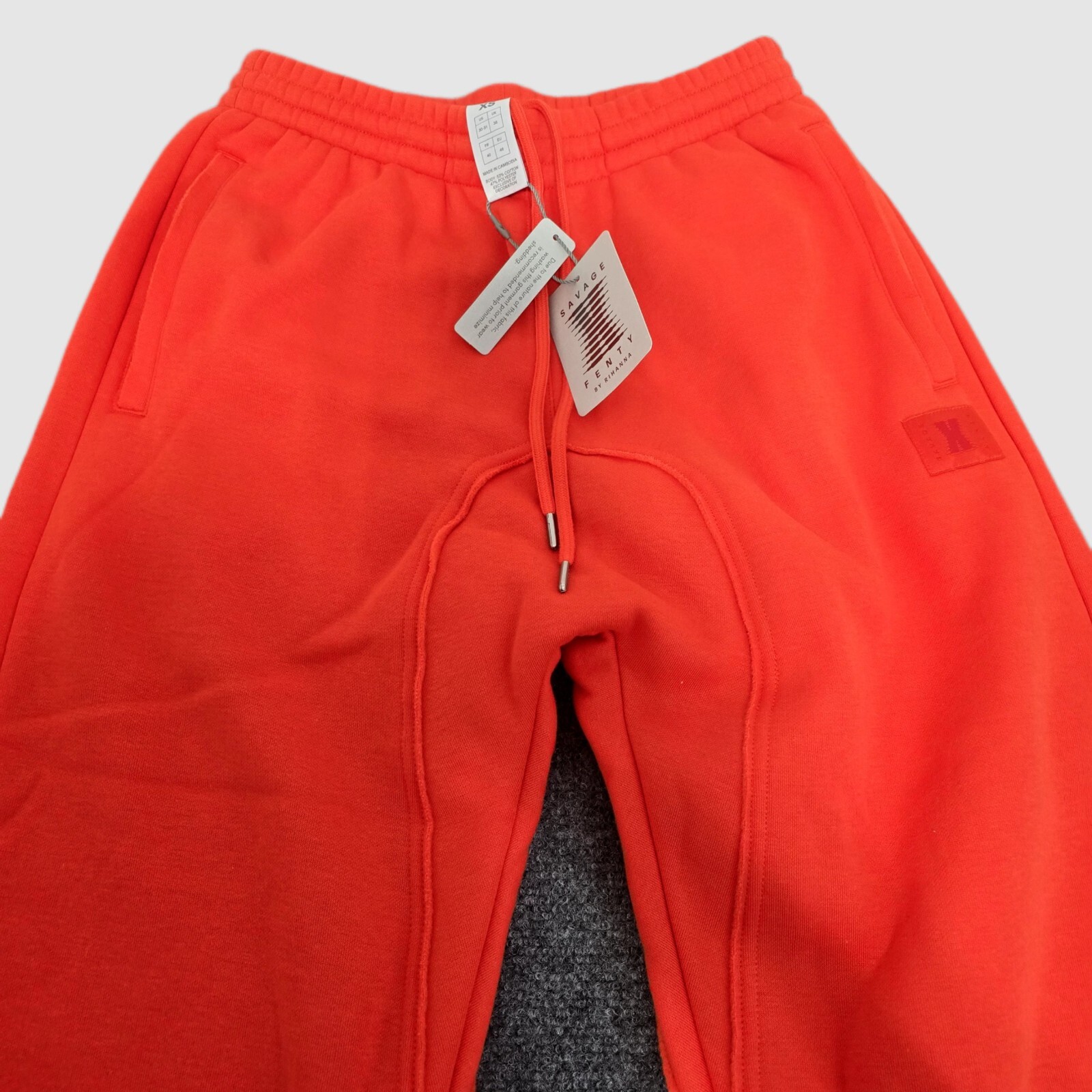 Savage X Fenty Women’s Sweatpants, Size S – Bright Orange, Relaxed & Cozy Style