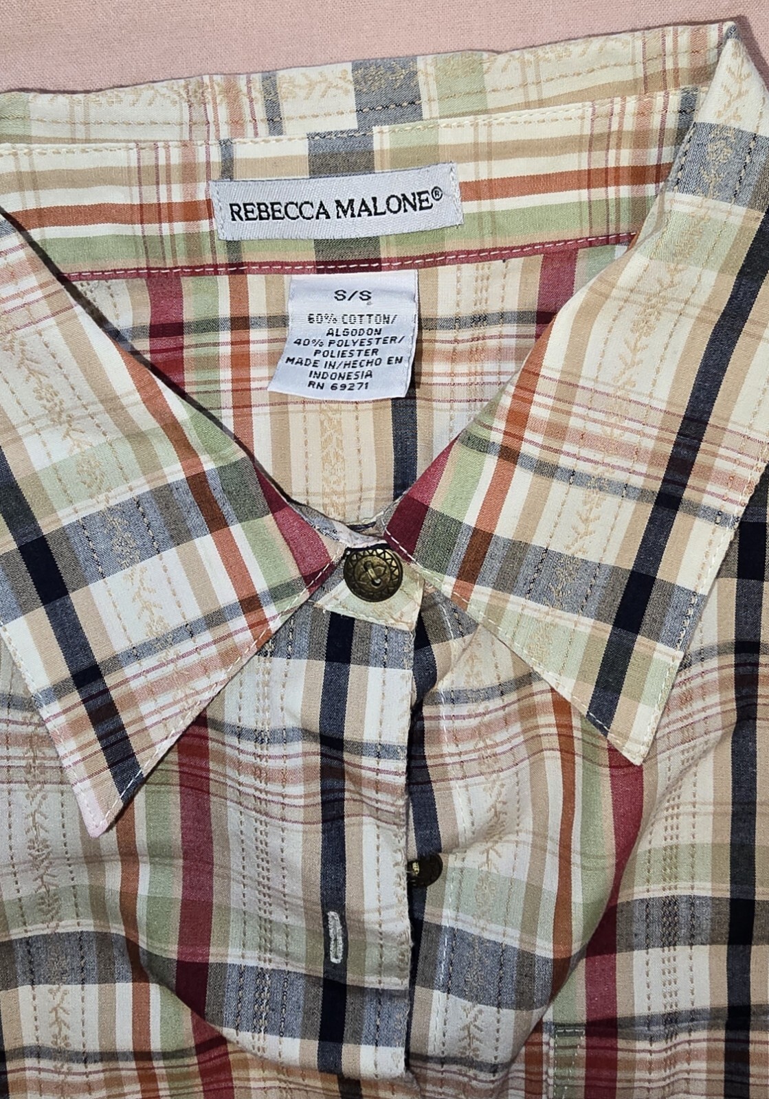 Rebecca Malone Striped Long-Sleeve Shirt - Size S - Perfect for You!