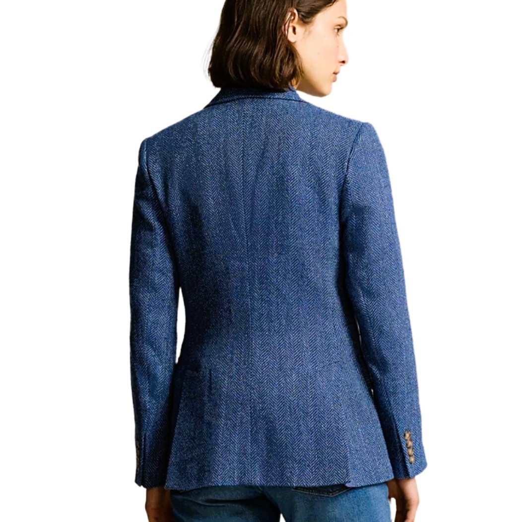Polo Ralph Lauren Women’s Herringbone Linen Silk Wool Blazer Size 2 NWT