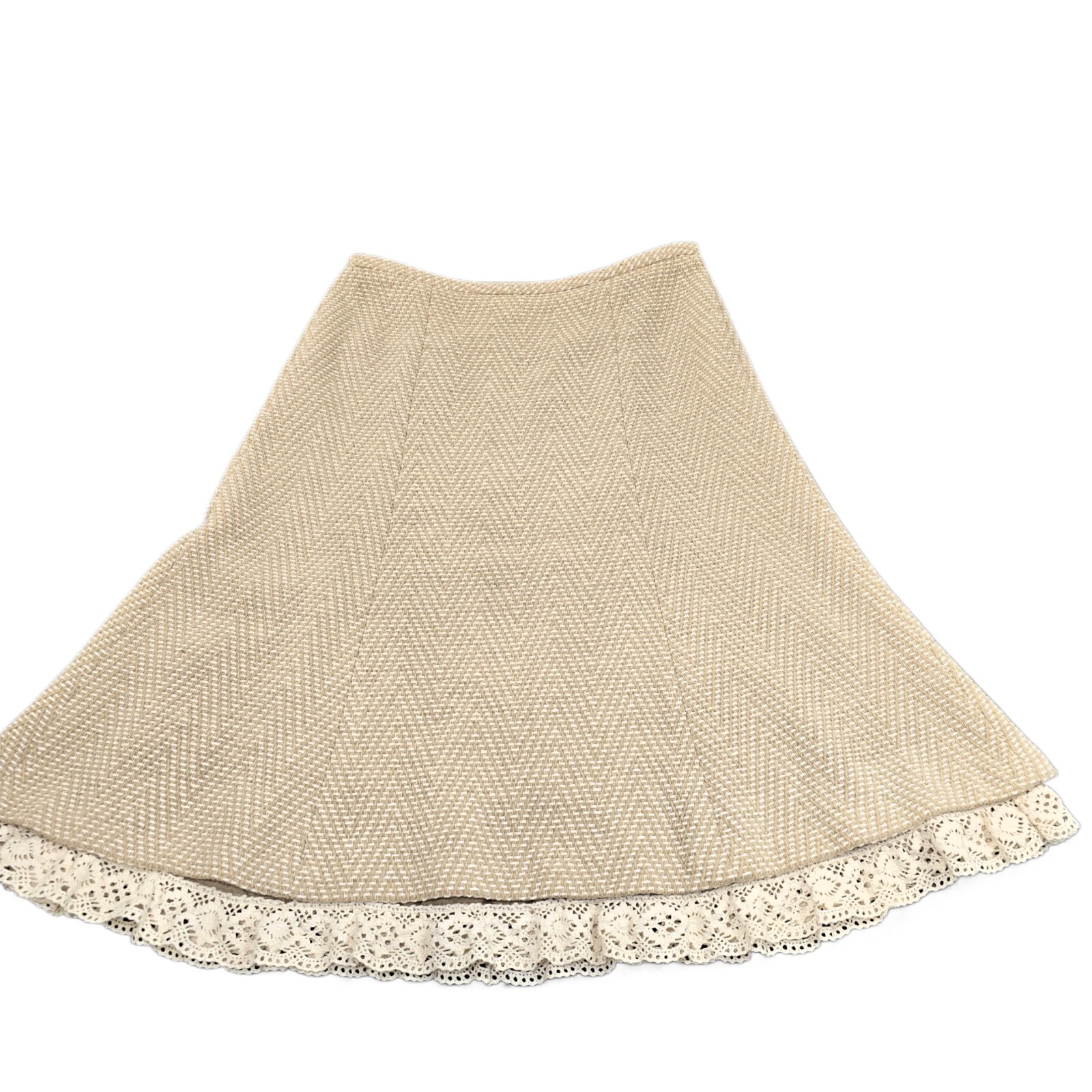 ANN TAYLOR LOFT Women's Wool Skirt – Size 2, Tan (Khaki)