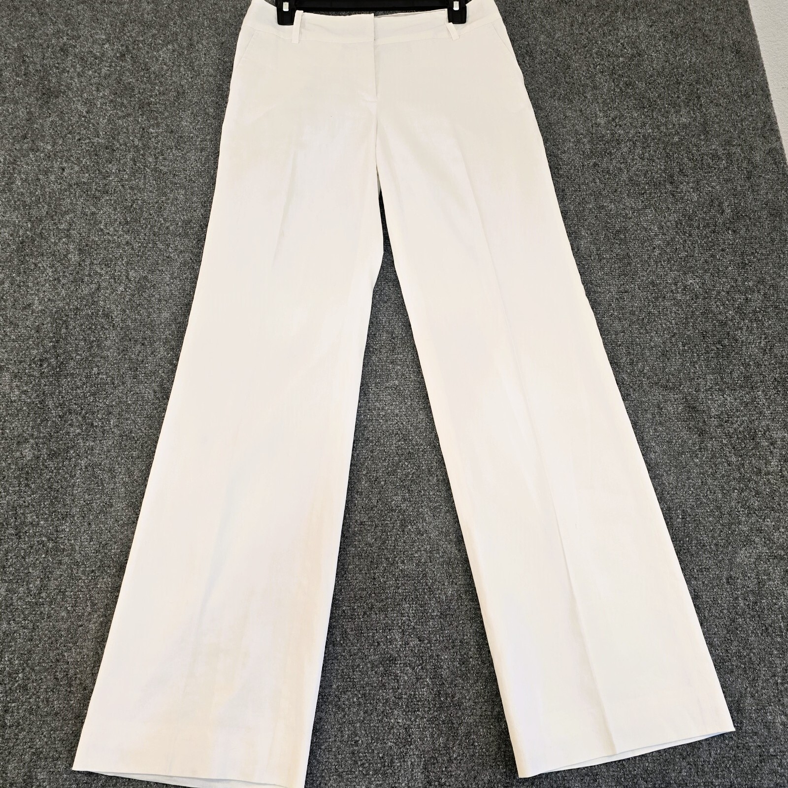 CLASSIQUES ENTIER Women’s White Linen Blend Dress Pants - Size 4 X 34 Tall