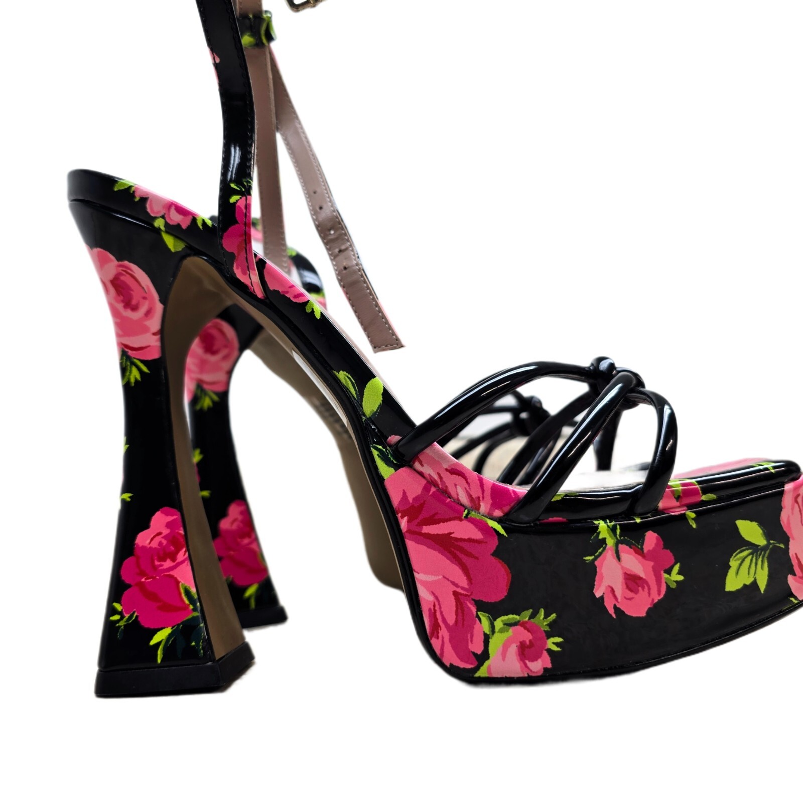 BETSEY JOHNSON Women's Tiky Platform Heel – Floral Print, Size 7.5M, New