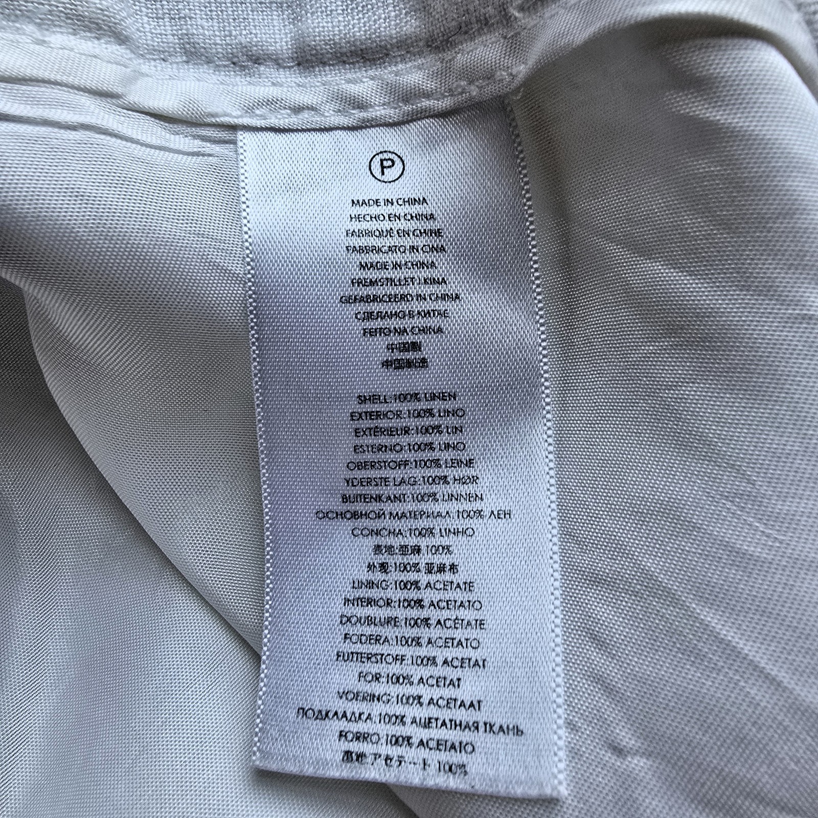 Michael Kors Women’s 100% Linen Wide-Leg Pants Off-White Size 2