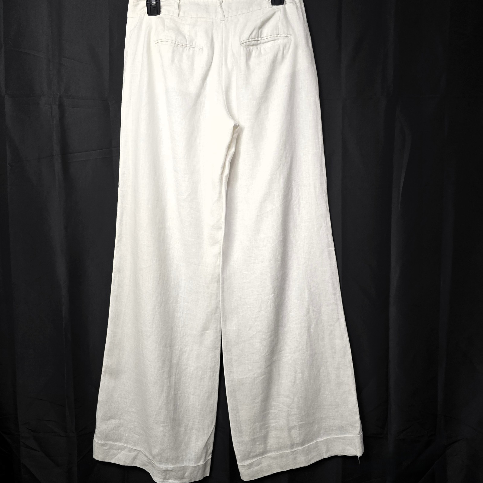 Michael Kors Women’s 100% Linen Wide-Leg Pants Off-White Size 2