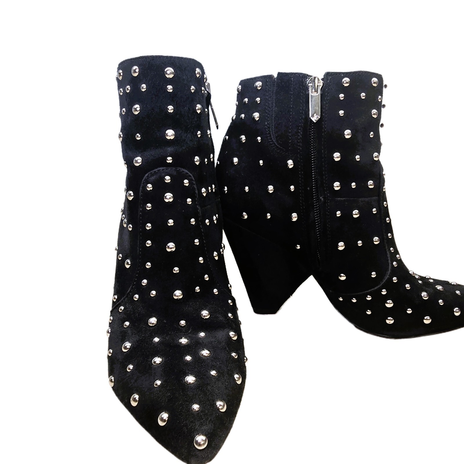 Sam Edelman Roya Studded Black Suede Ankle Boots, Size 7 – Bold & Stylish