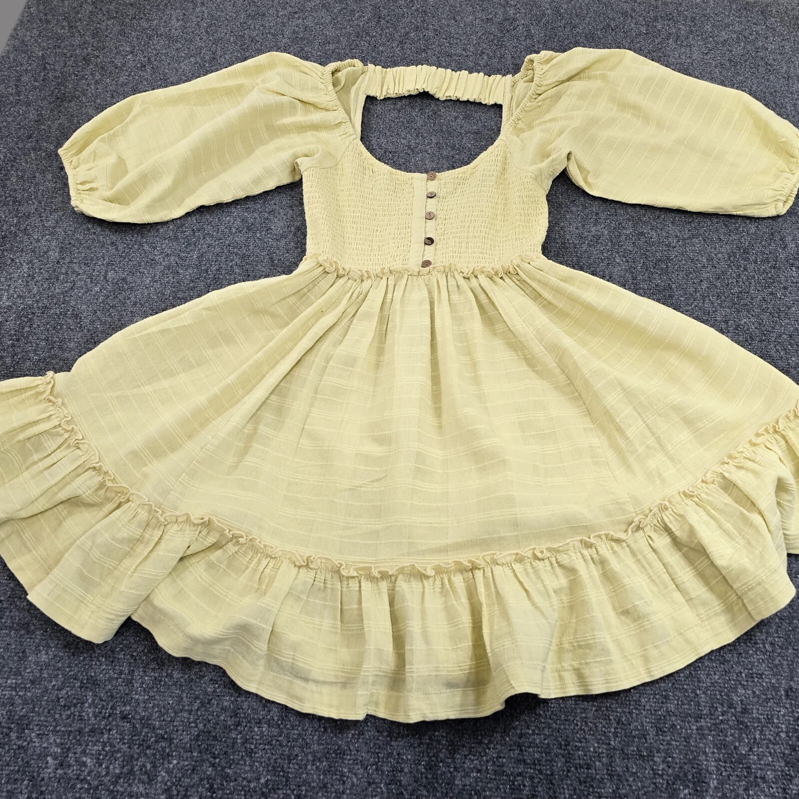 Free People Romantic Yellow Mini Dress – A Stunning Choice for Women, Size XS