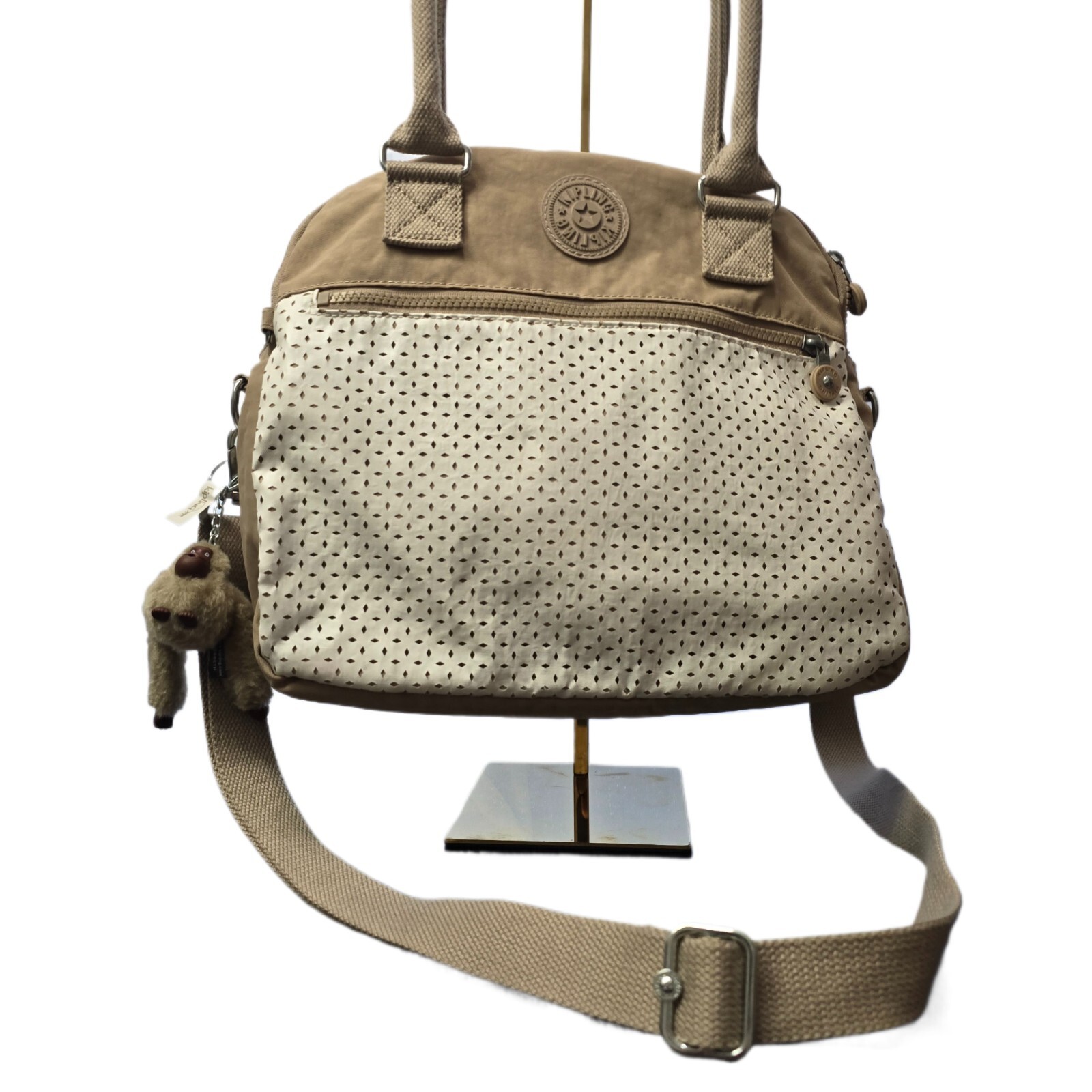 Kipling Dania Large Handbag – Aged White BL | 3 Compartments