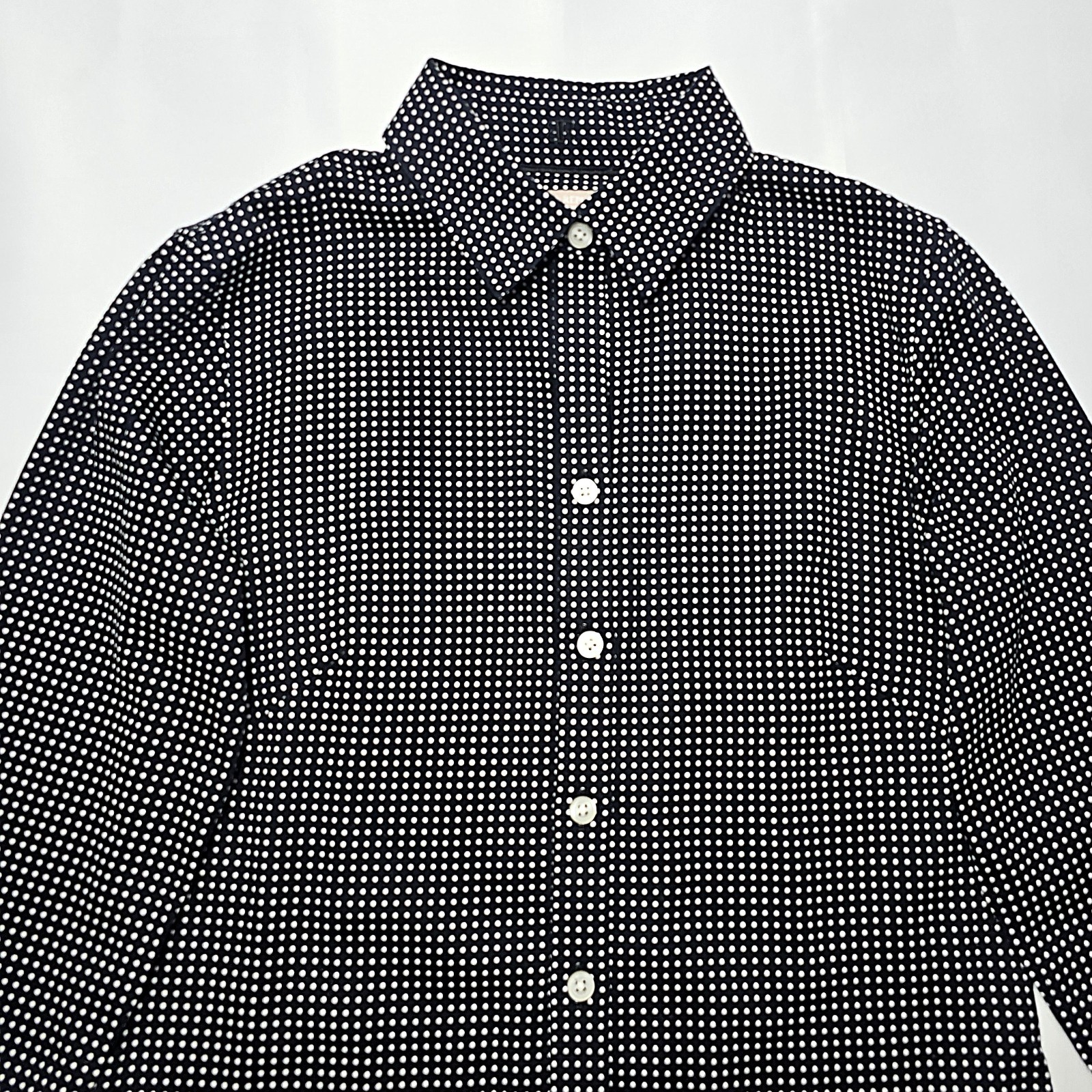 Banana Republic Women’s Slim-Fit Polka Dot Button Down Shirt Size 4 Black