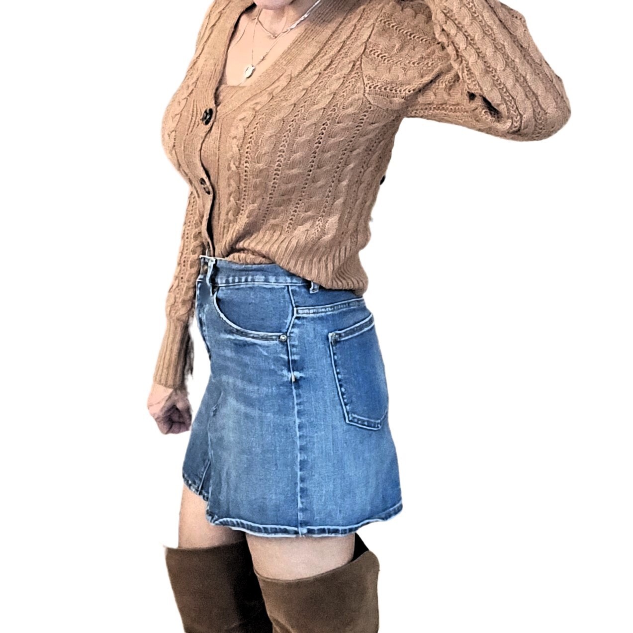 Zara Woman Premium Denim Collection | Denim Mini Skirt Medium Wash | Size S