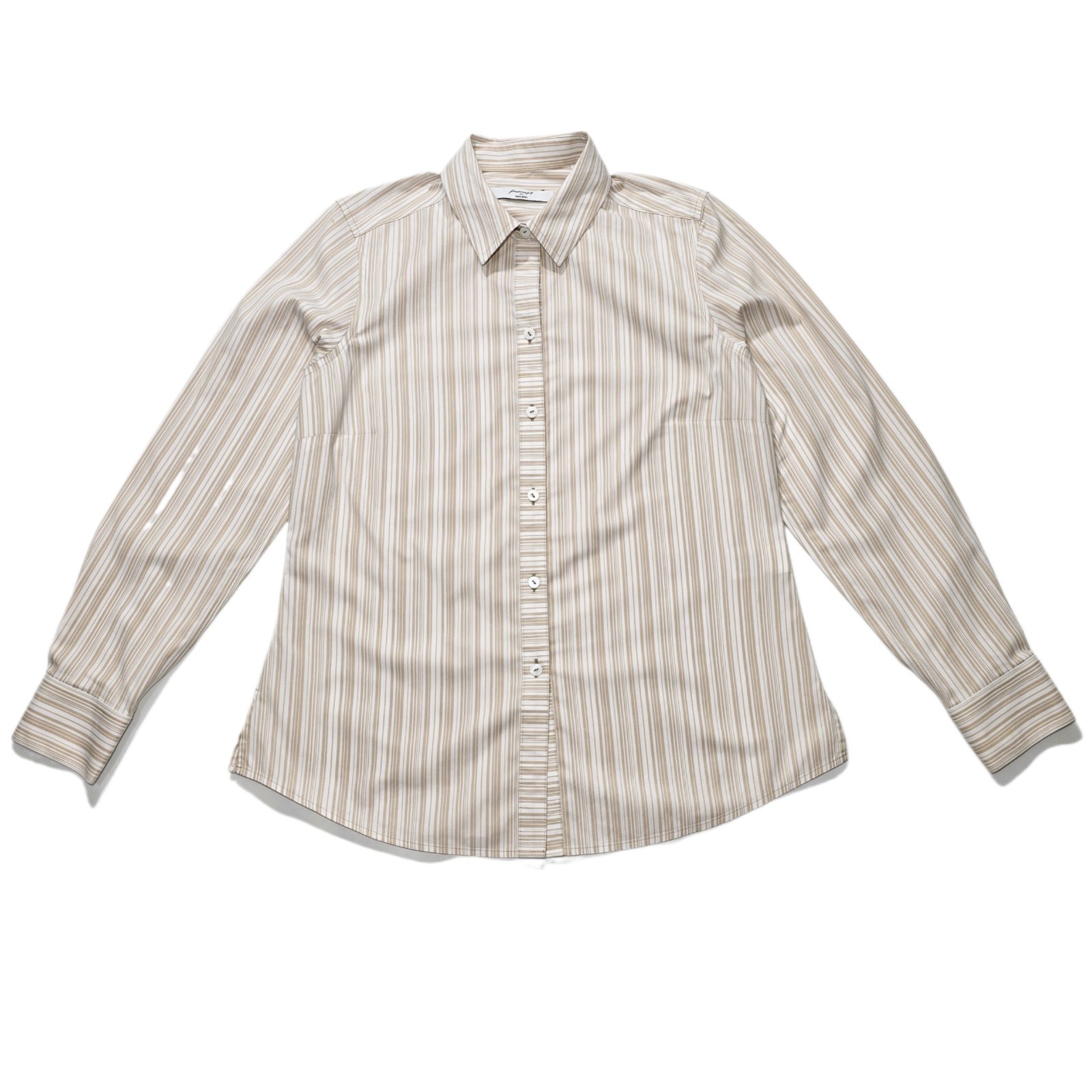 Foxcroft Women’s Non-Iron Stripe Long Sleeve Stretch Cotton Shirt SZ 6