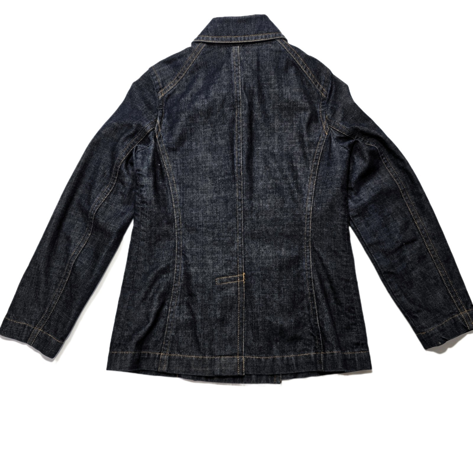 Gap Women’s Double-Breasted Denim Jacket Blazer XS Medium Wash Blue