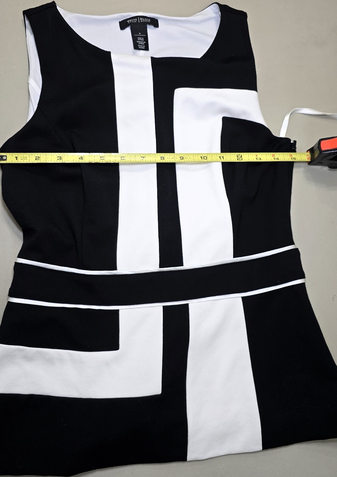White House Black Market – High-Quality Geometric Top & Skirt Set, Size S!