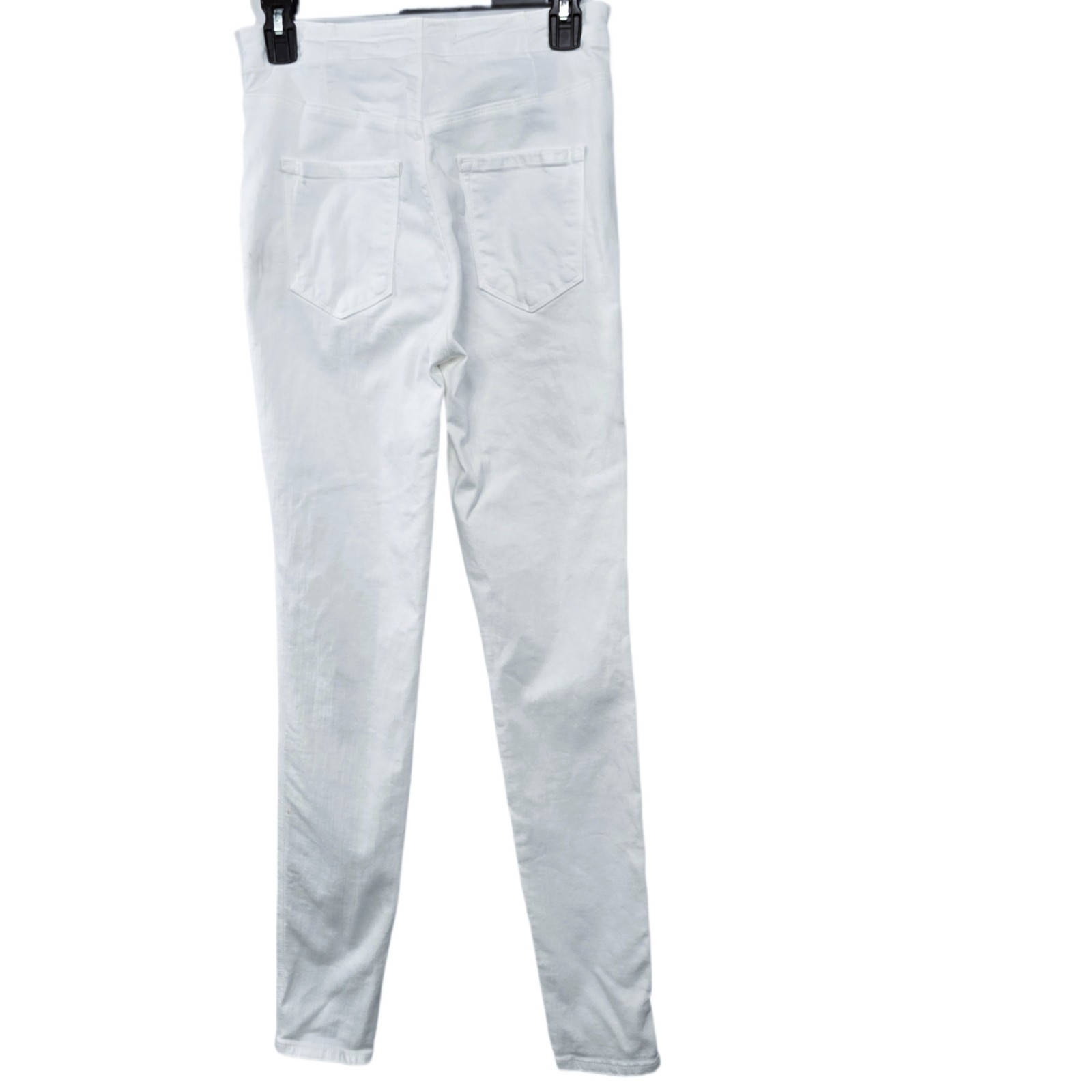 J Brand Natasha Sz 27 White High Rise Skinny Jeans Button Fly USA