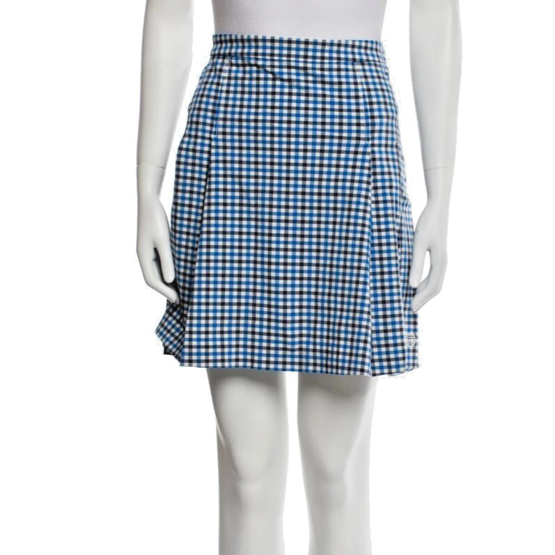 Tory Sport Gingham Golf Skirt Women’s Sz 0 Navy Blue White Stretch Tennis