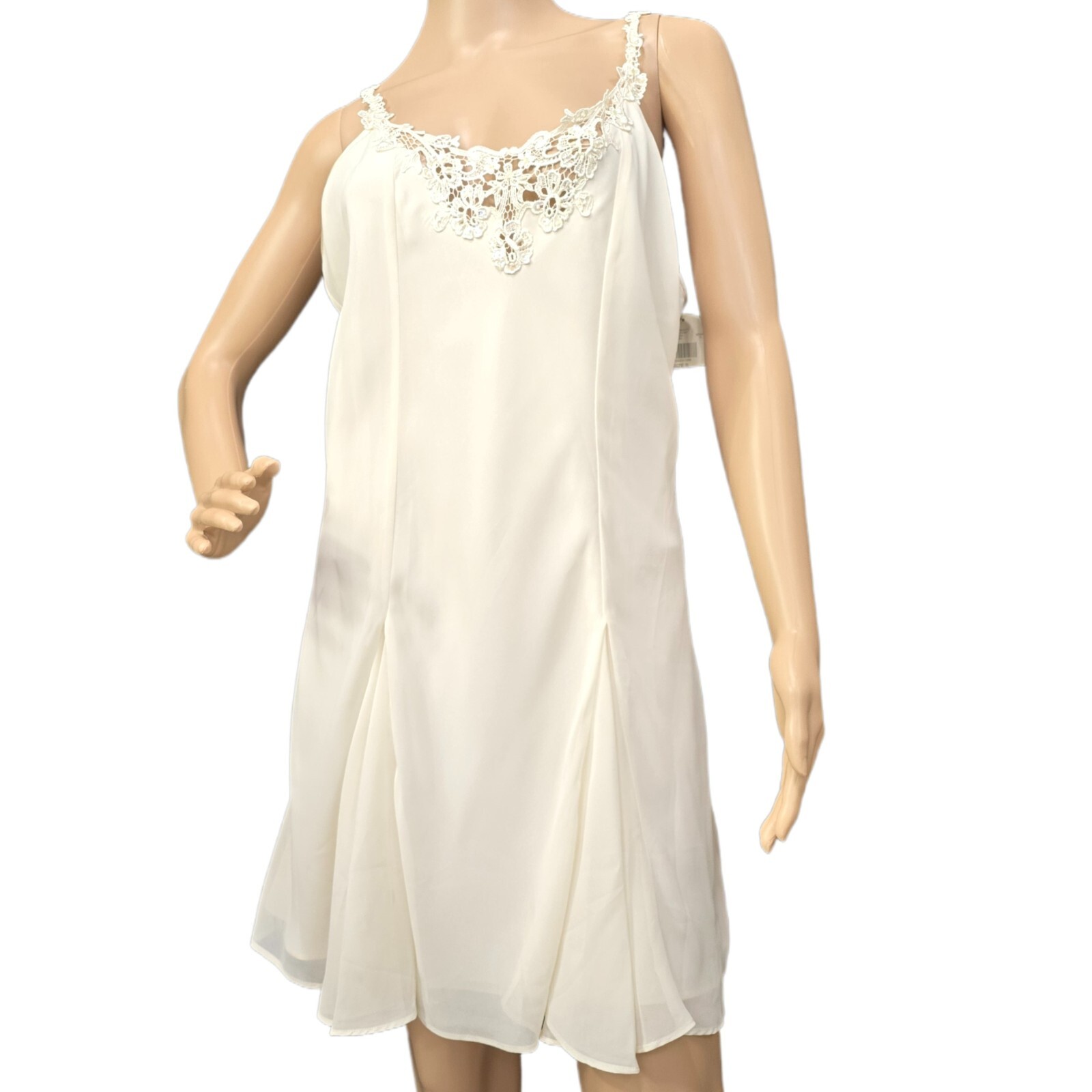 NWT VALERIE STEVENS NIGHTGOWN & ROBE SET, CREAM, SIZE S