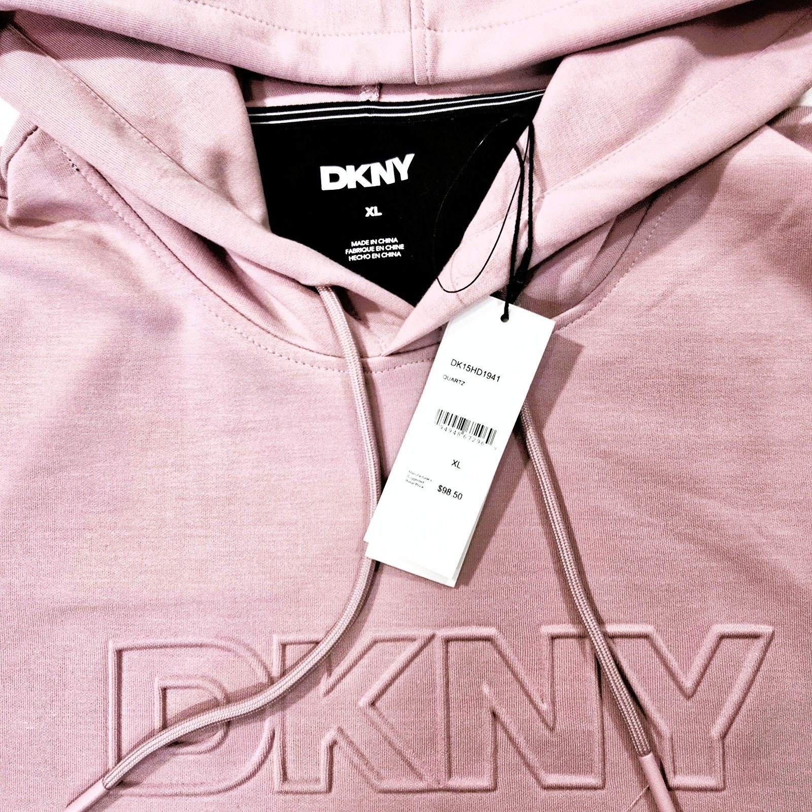 DKNY Women’s Activewear Sport Hoodie Quartz Pink Sweatshirt XL NWT