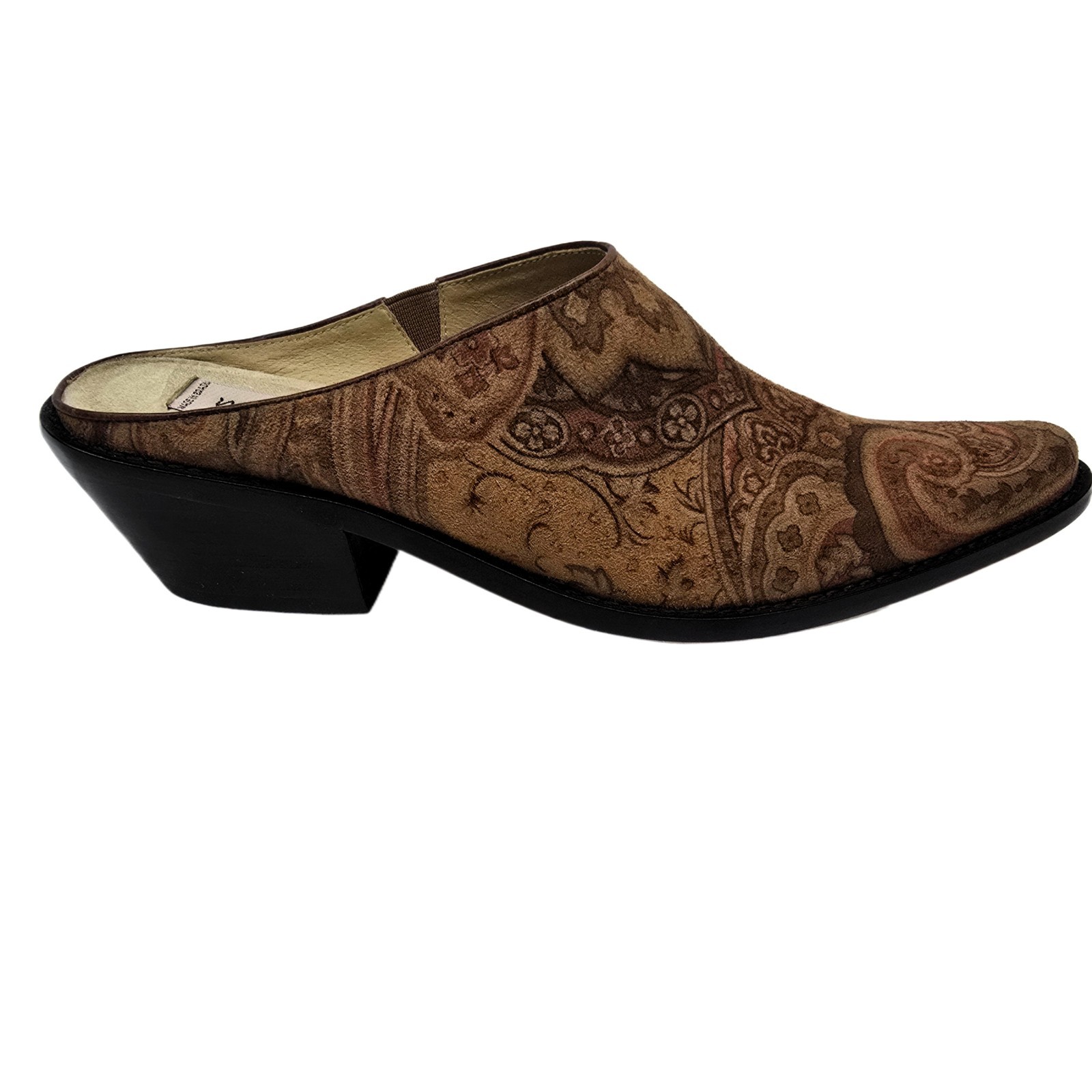 Matisse Southwestern Paisley Suede Mules Women’s 9 – Boho Country Slip-On