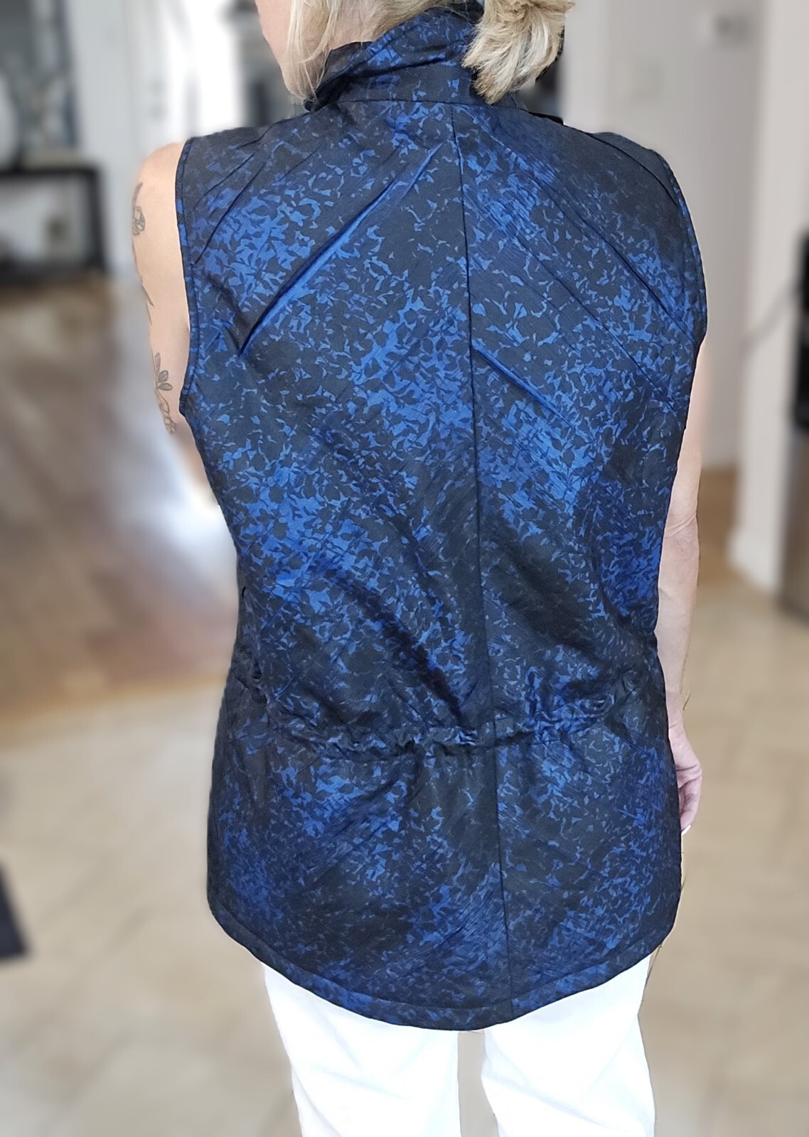 Coldwater Creek Vest - Women's Medium (Sizes 10-12) - Blue & Black