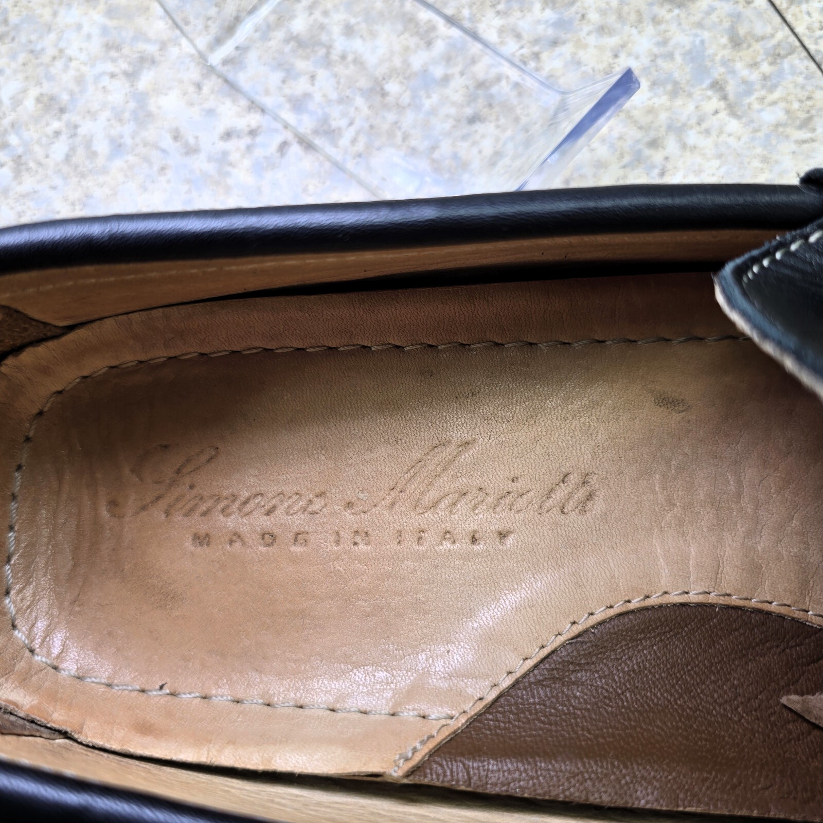Simone Mariotti Men's Black Pebbled Leather Driving Loafers EUR 41 – Handmade IT