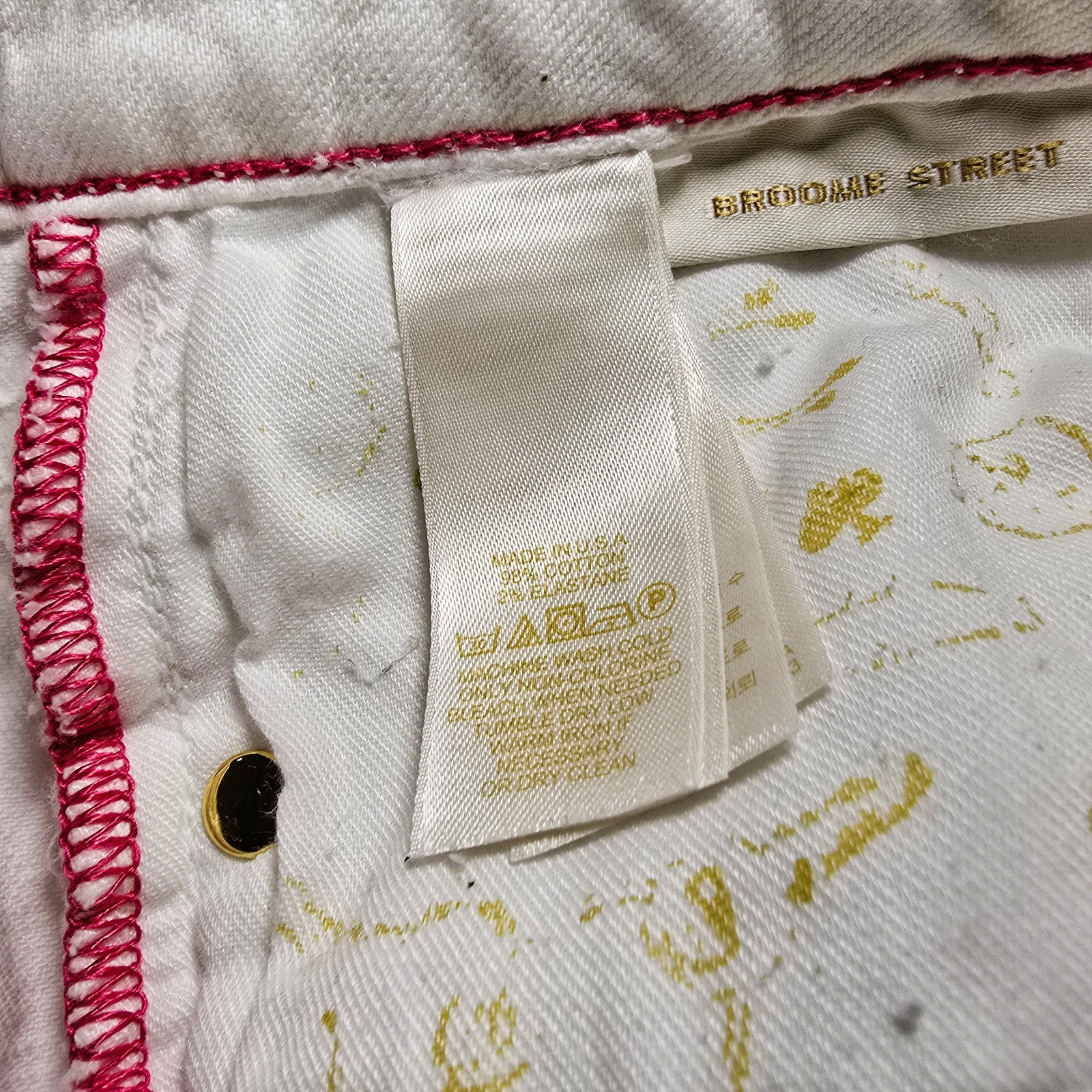 Kate Spade Broome Street Women’s White Capri Jeans Size 26 Slim Fit Stretch