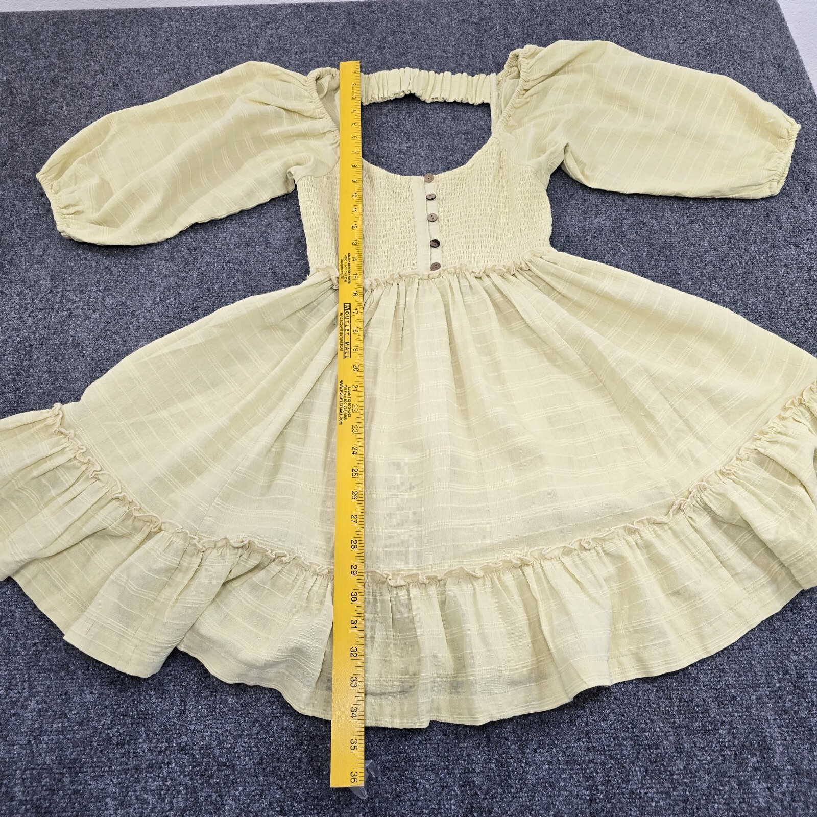 Free People Romantic Yellow Mini Dress – A Stunning Choice for Women, Size XS