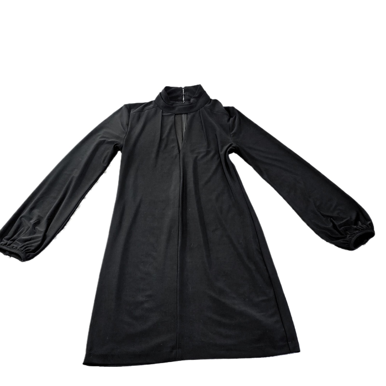 White House Black Market Women's Black Keyhole Long Sleeve Dress | Size 2