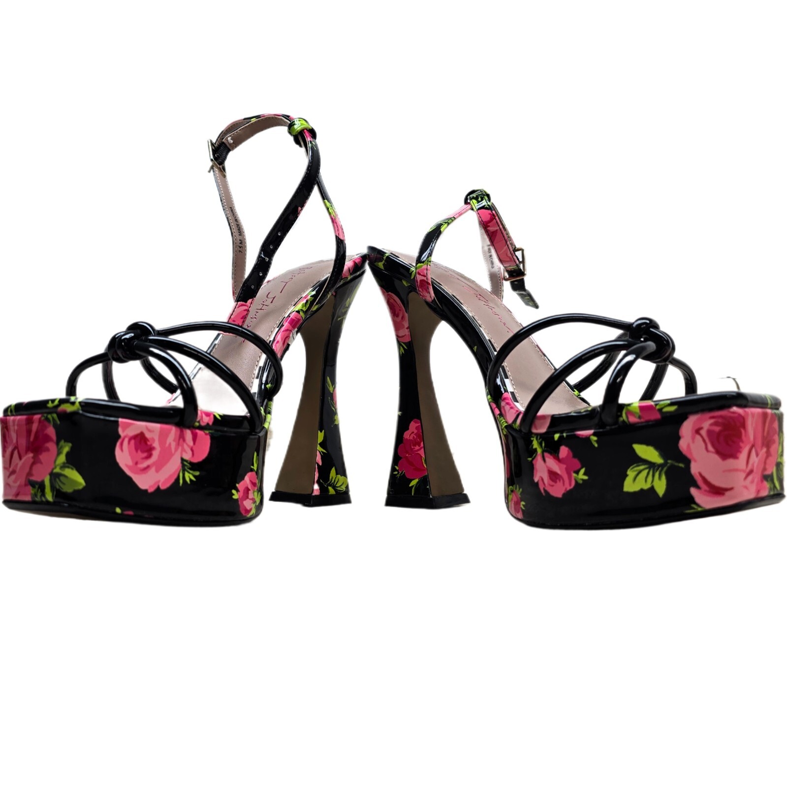 BETSEY JOHNSON Women's Tiky Platform Heel – Floral Print, Size 7.5M, New