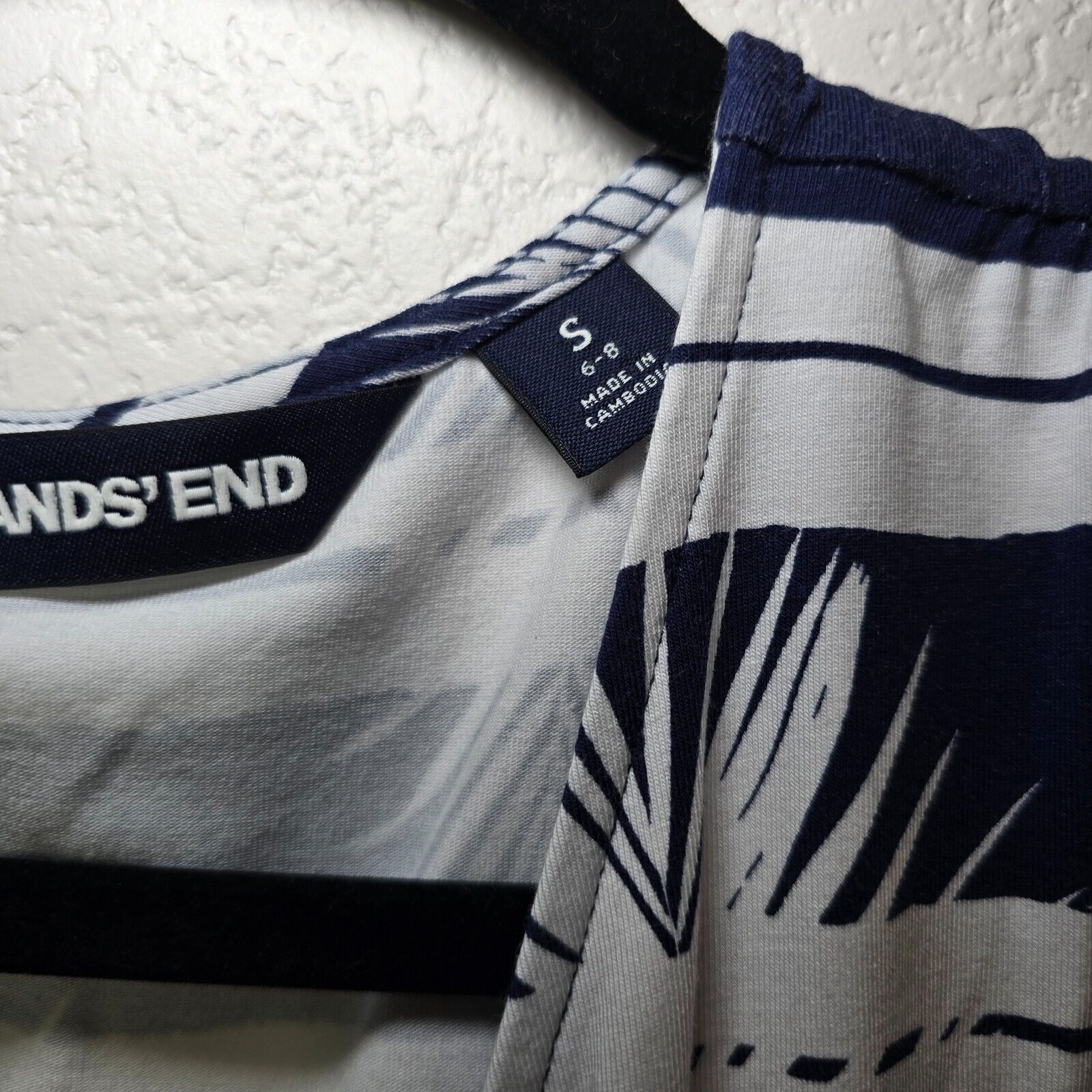 Land’s End Women’s Cap Sleeve Surplice Wrap Maxi Dress | Print | Size S (6/8)