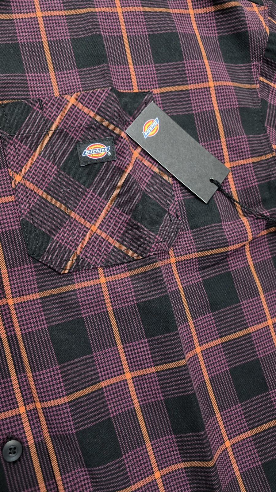 Dickies Women's Bakerhill Oversized Shirt | Long Sleeve | Wine Plaid | Size S