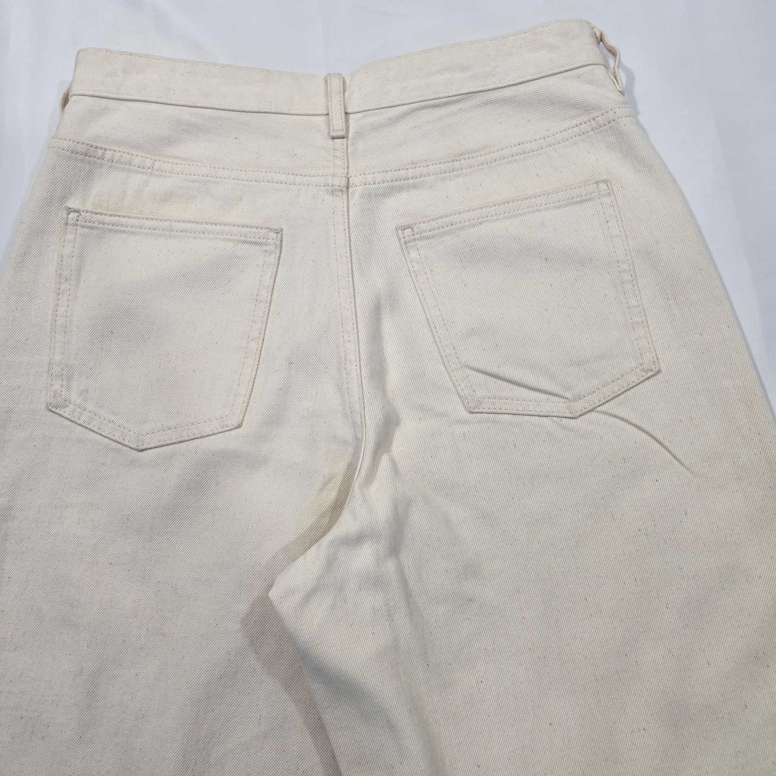 COS Tapered High-Rise Ankle-Length Jeans, Non-Stretch, Recycled Cotton, Size 27