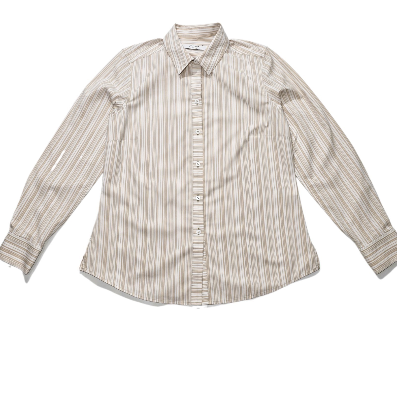 Foxcroft Women’s Non-Iron Stripe Long Sleeve Stretch Cotton Shirt SZ 6