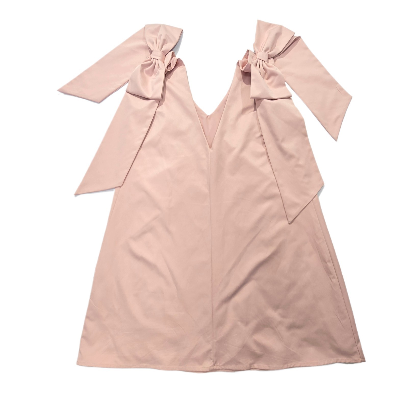 FORE New York & Company Women’s Pink Shoulder Bow Party Mini Dress Size S
