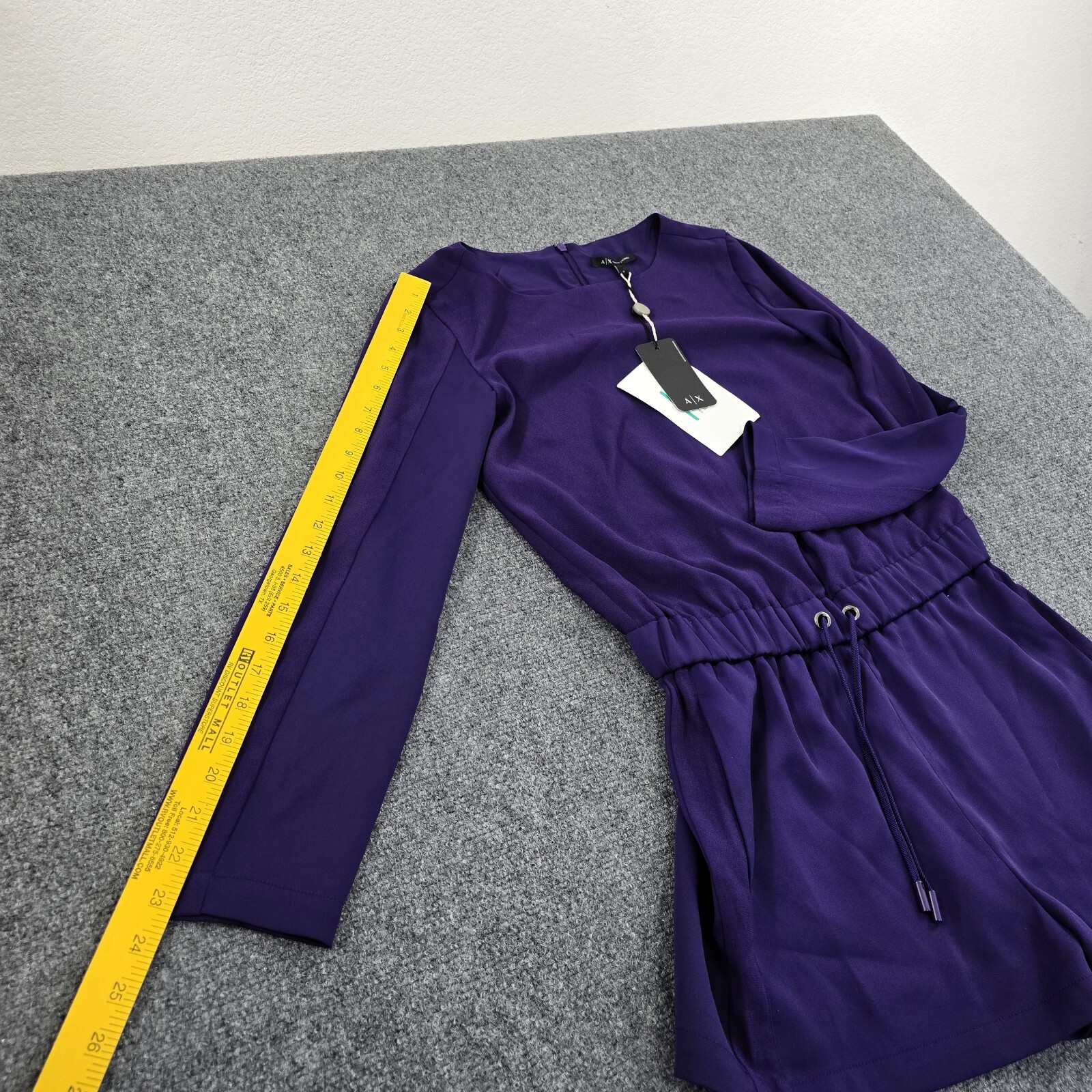 Armani Exchange Purple Long Sleeve Women's Romper – Size 2, New with Tags