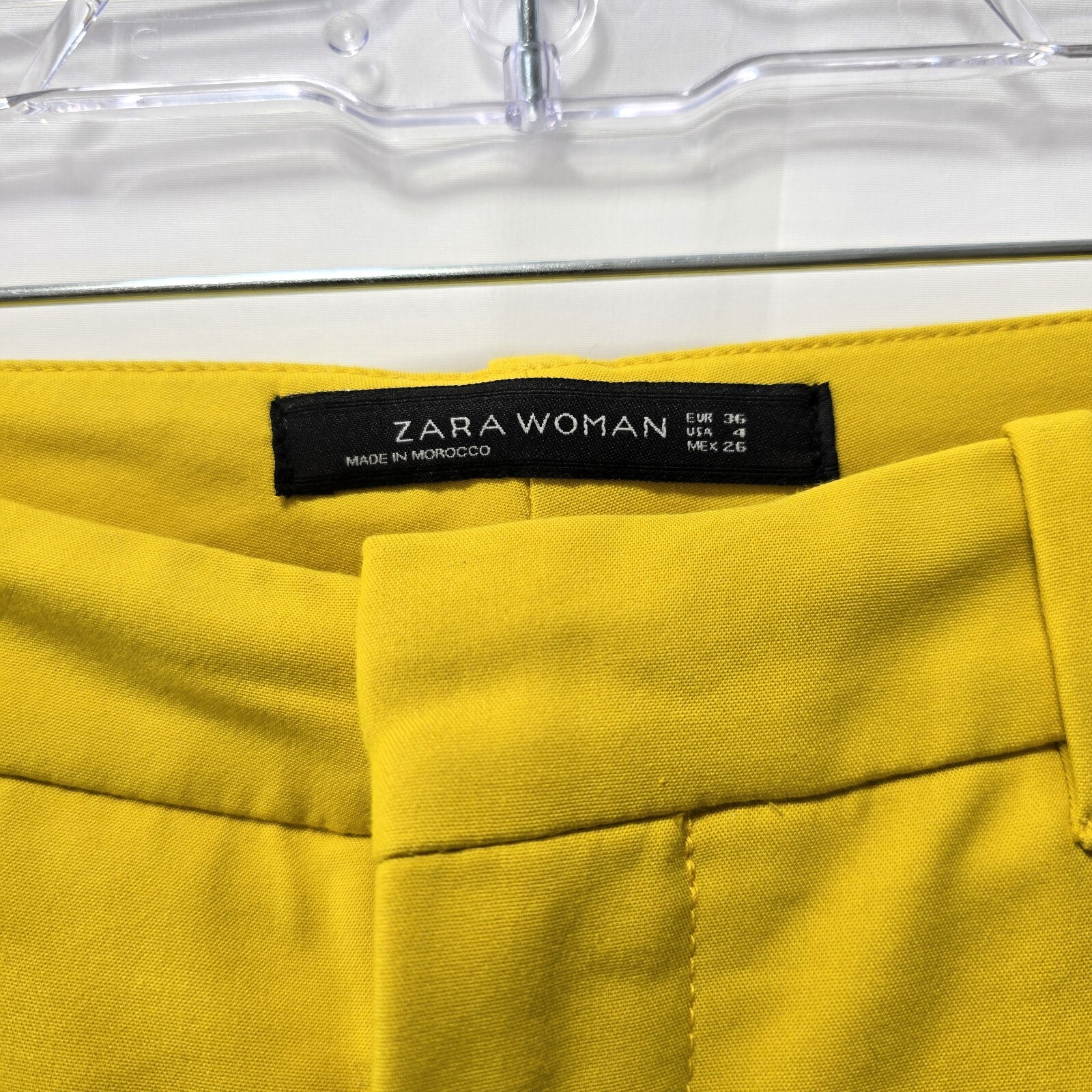 Zara Women's Vibrant Yellow Ankle Skinny Pants – Chino Fit | Size 4
