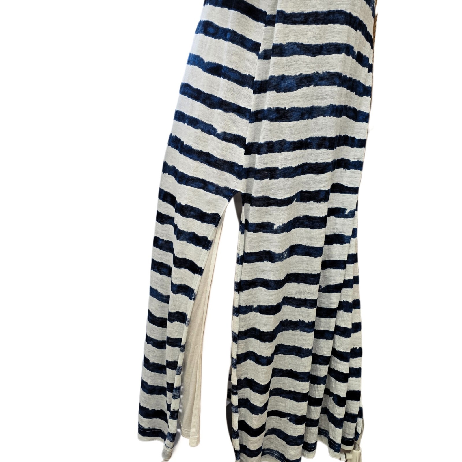 Lauren Ralph Lauren Women's Maxi Dress Small – Blue & White Striped Linen