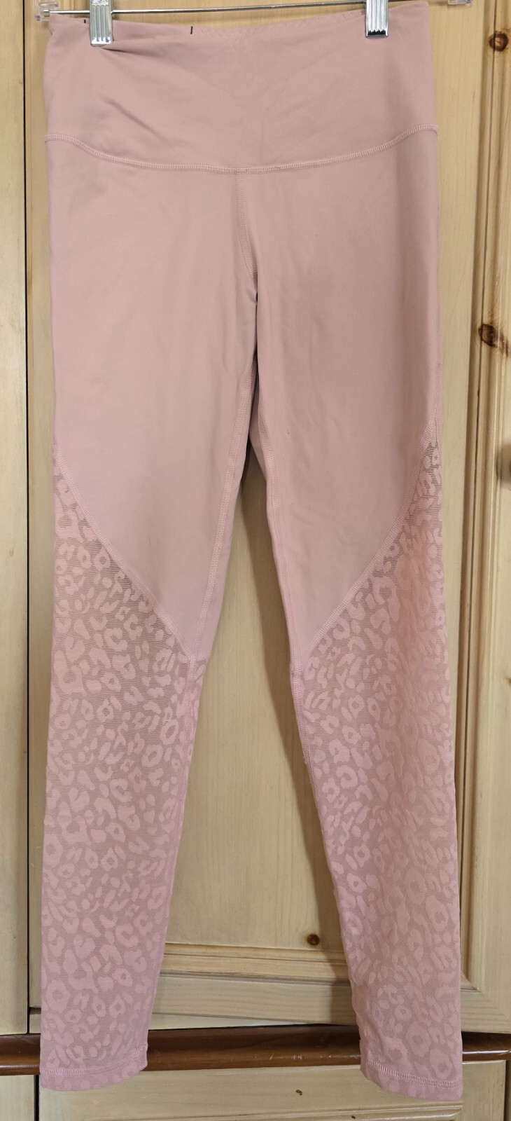 VICTORIA'S SECRET Sport Knockout Skinny Leggings XS Leopard Stretch Mesh Pink