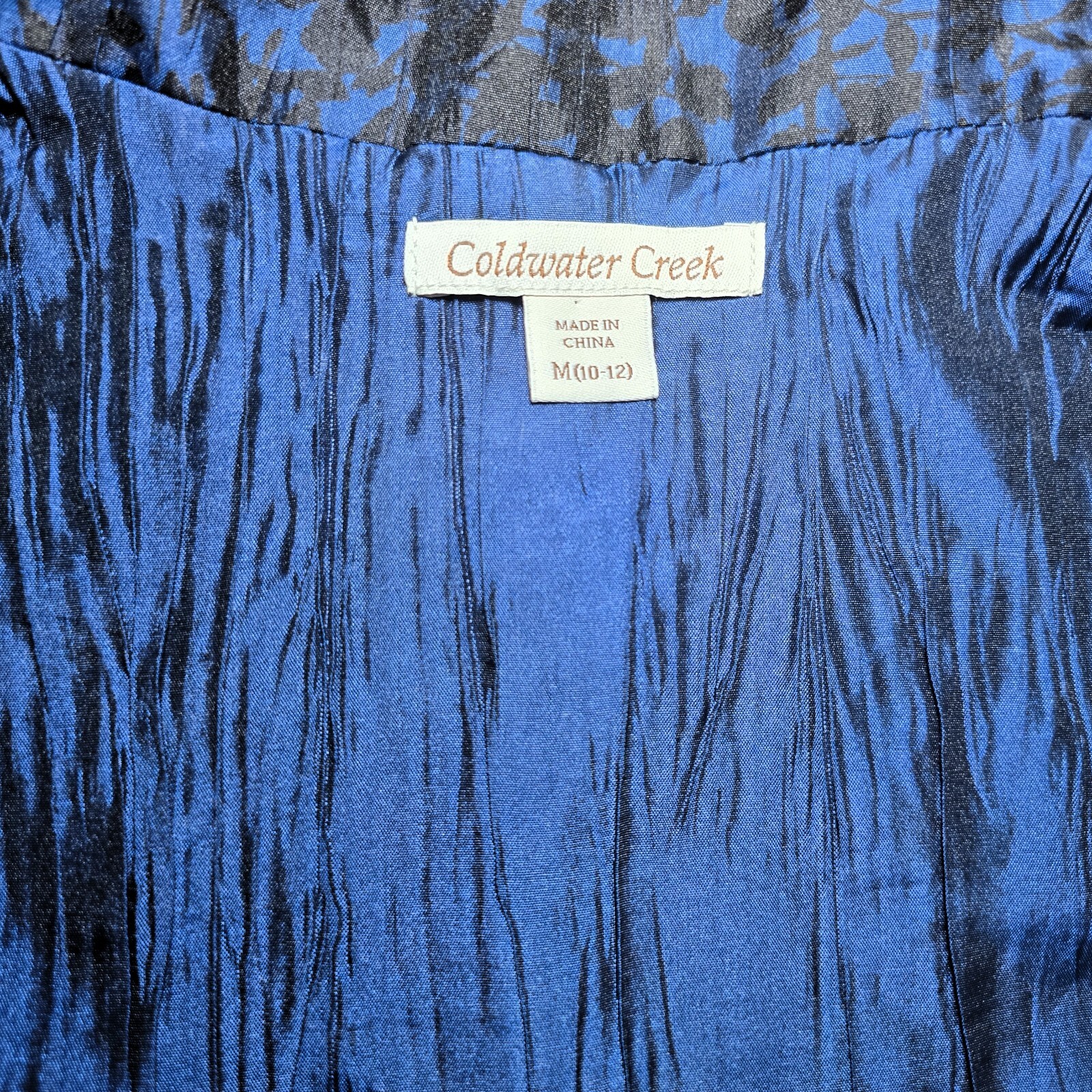 Coldwater Creek Vest - Women's Medium (Sizes 10-12) - Blue & Black