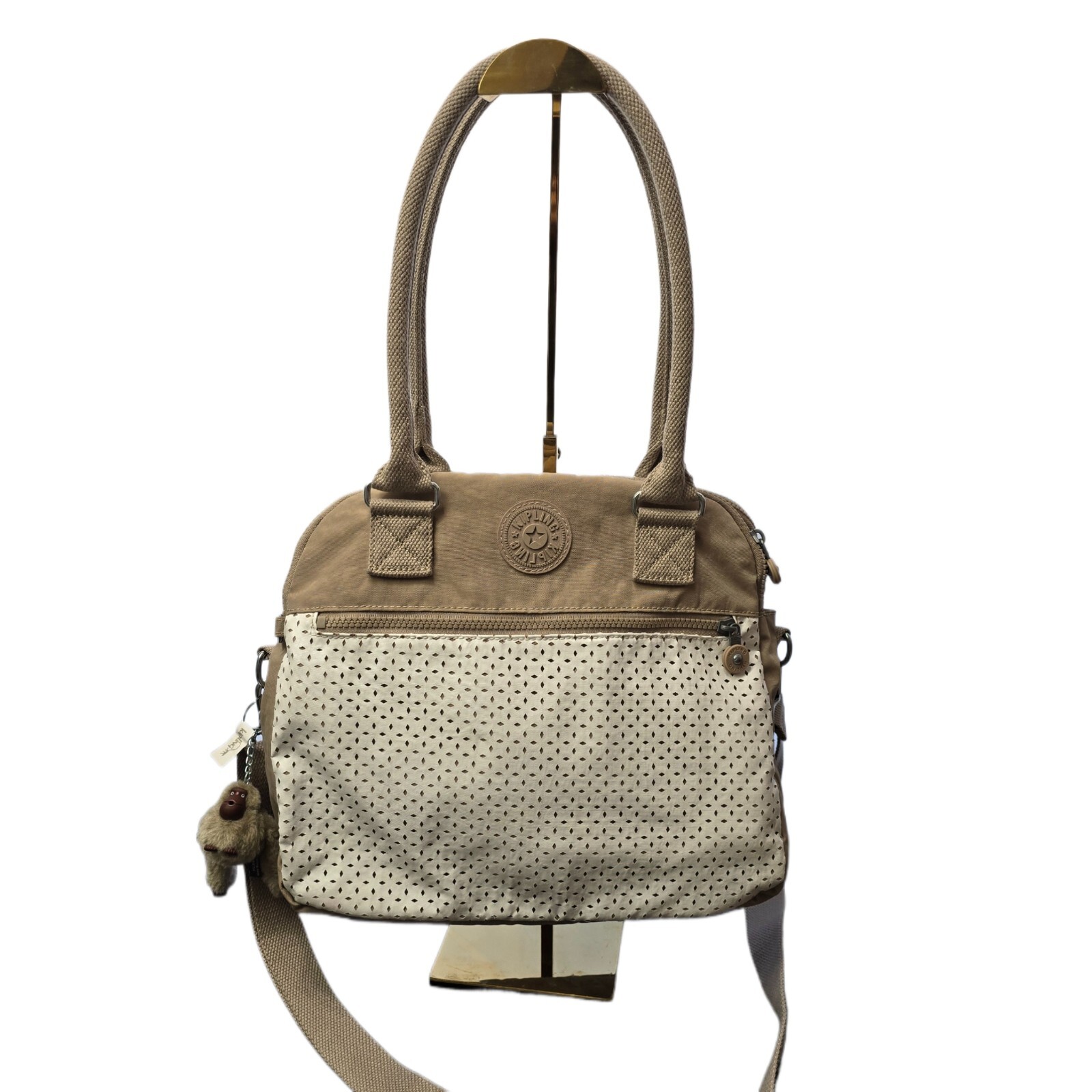 Kipling Dania Large Handbag – Aged White BL | 3 Compartments
