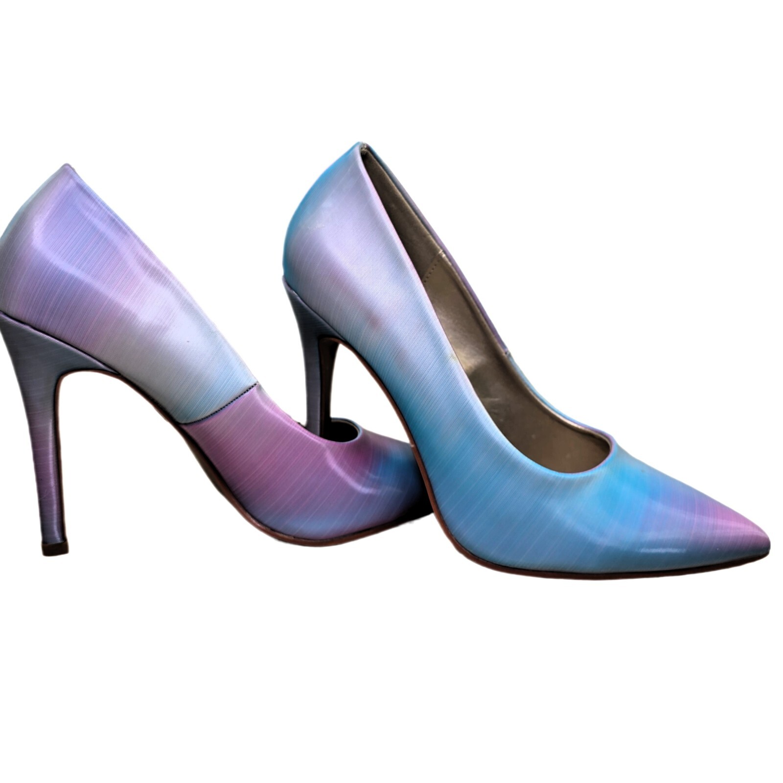 Torta Caliente Womens Iridescent Stiletto Heel Shoes Size 7M Mermaid Fairy Fair
