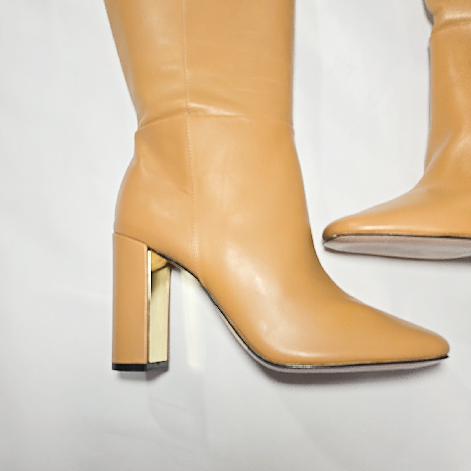 SCHUTZ Austine Women’s Over-the-Knee Leather Boot Tan Size 9B NEW