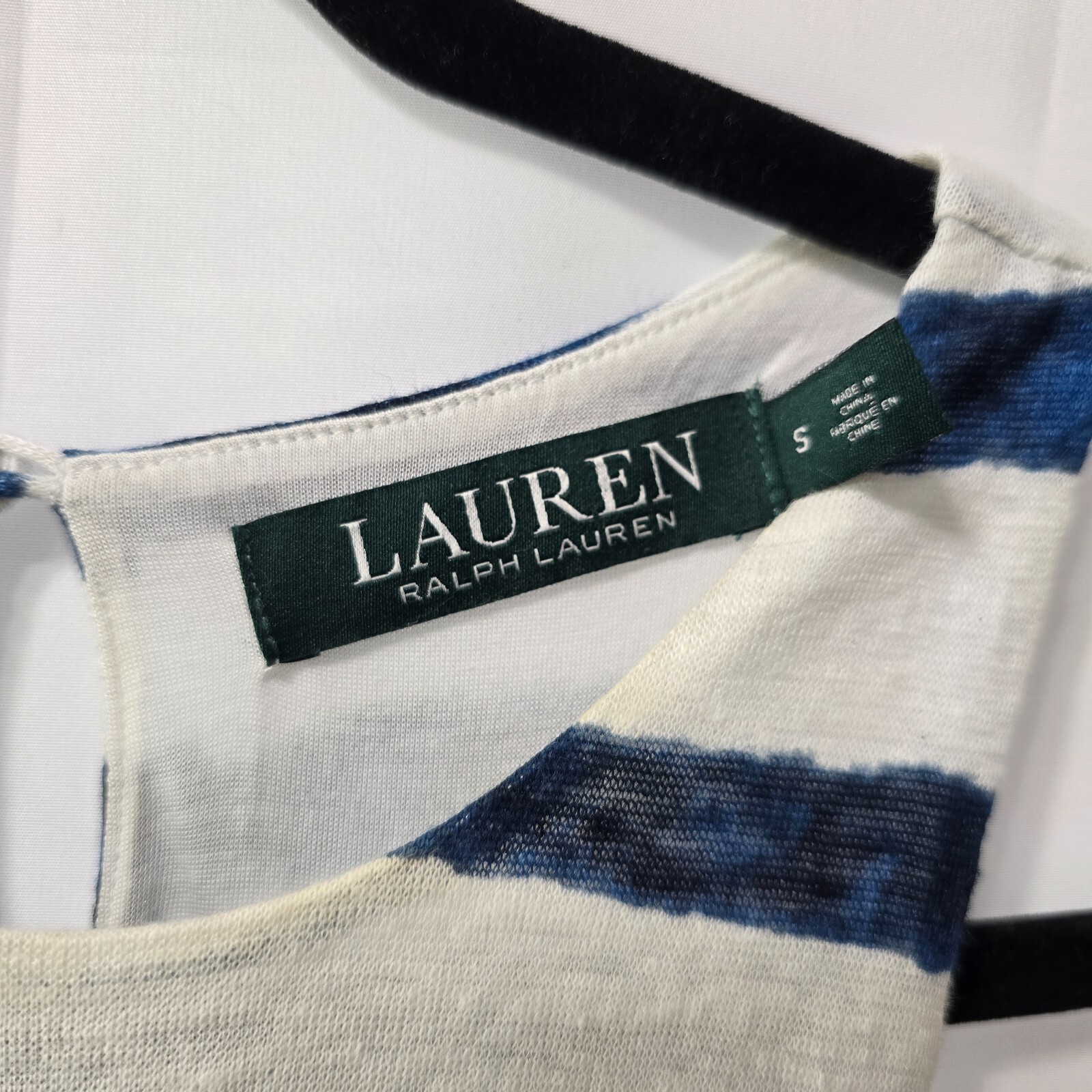 Lauren Ralph Lauren Women's Maxi Dress Small – Blue & White Striped Linen