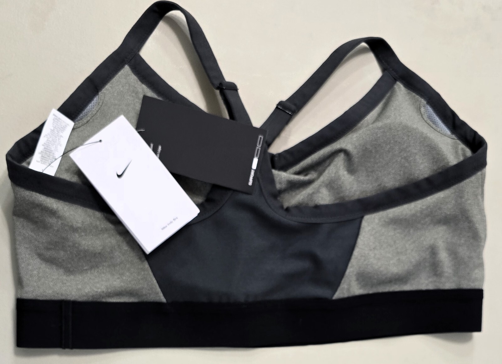 Nike Women's Pro Indy Bra Size 1X - Gray and Black - New with Tags